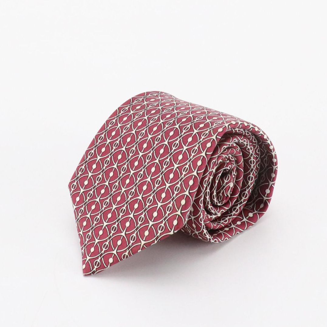 Hermès Geometric Pattern Necktie in Silk Twill