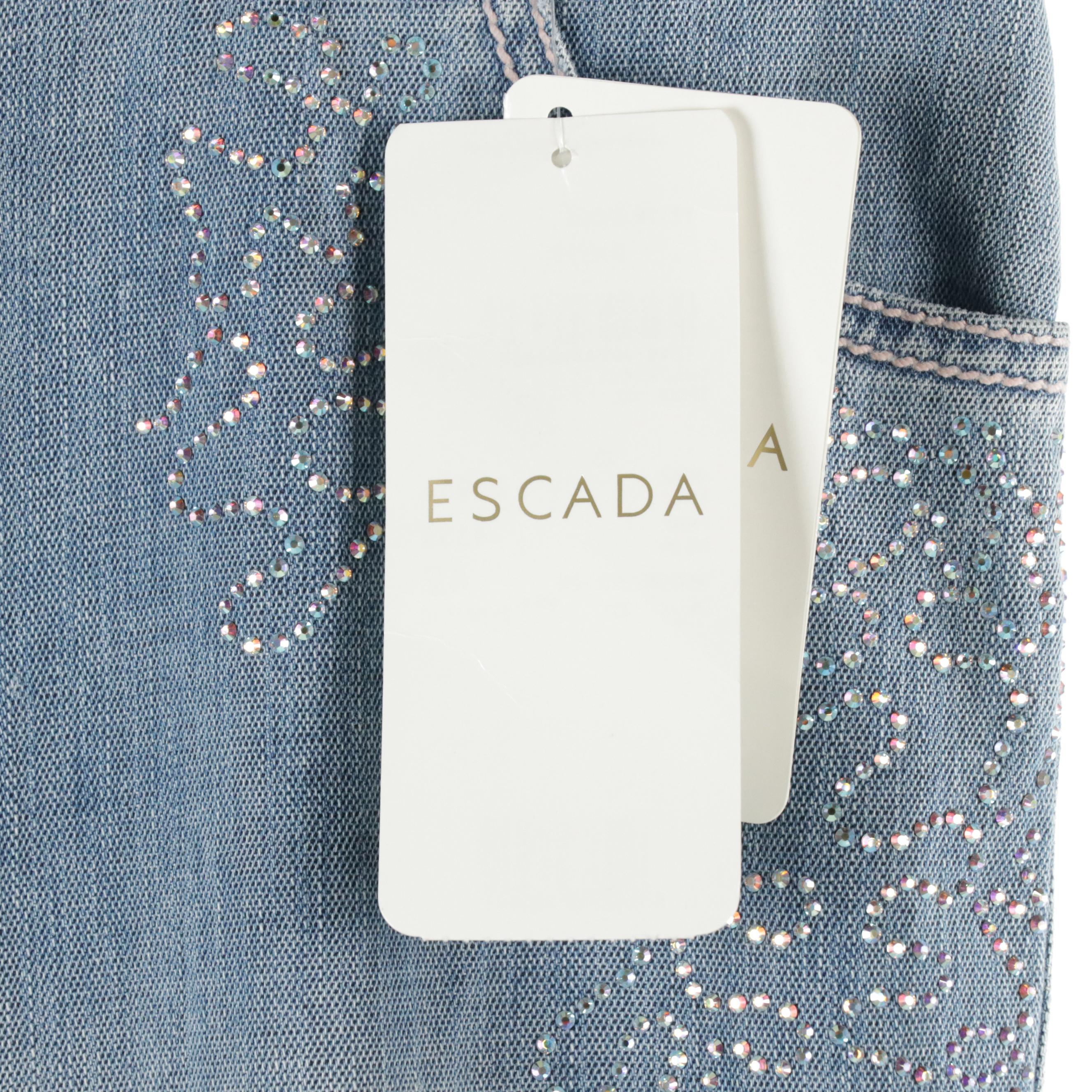 Escada Light Wash Denim Jeans, With Tags