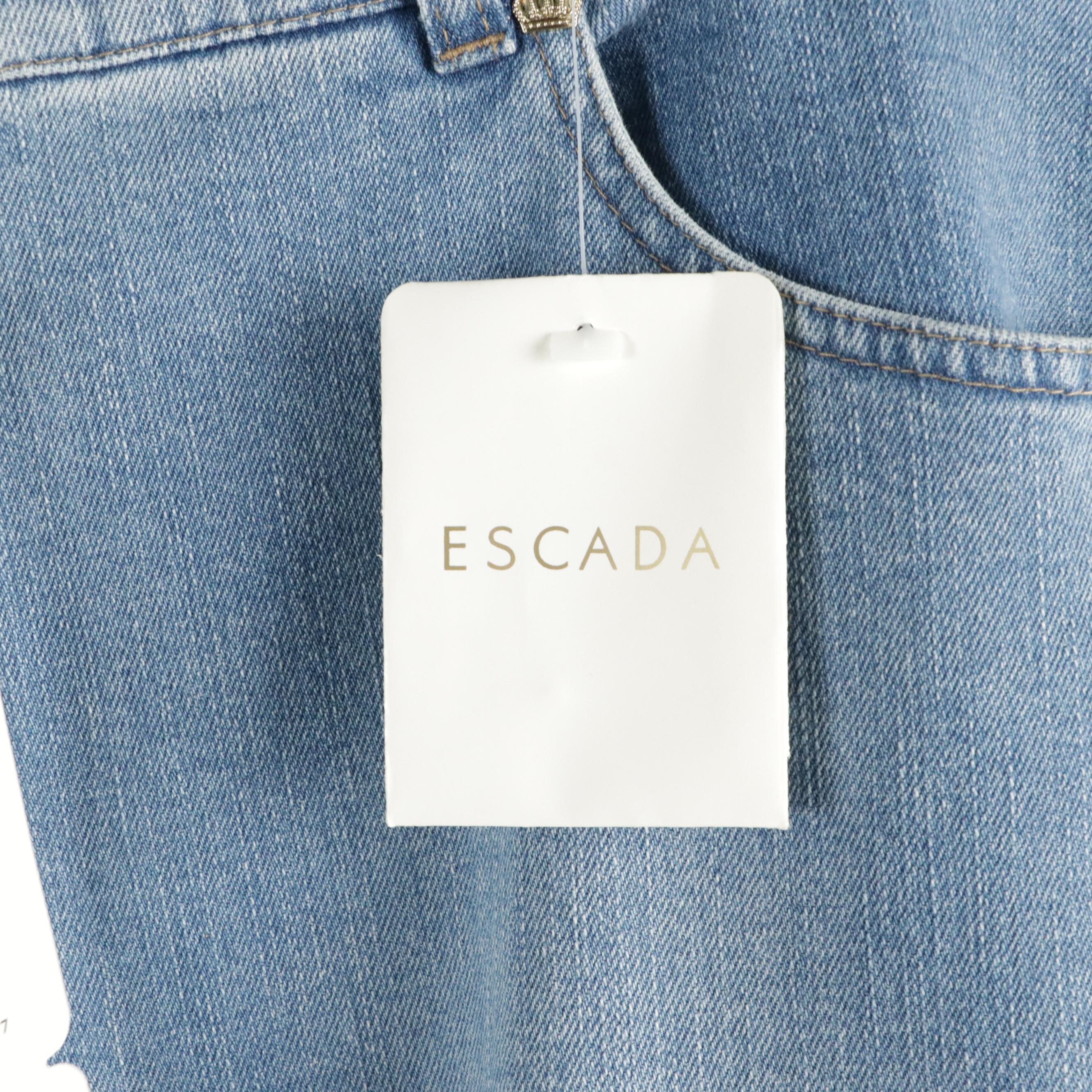 Escada Light Wash Denim Jeans, With Tags