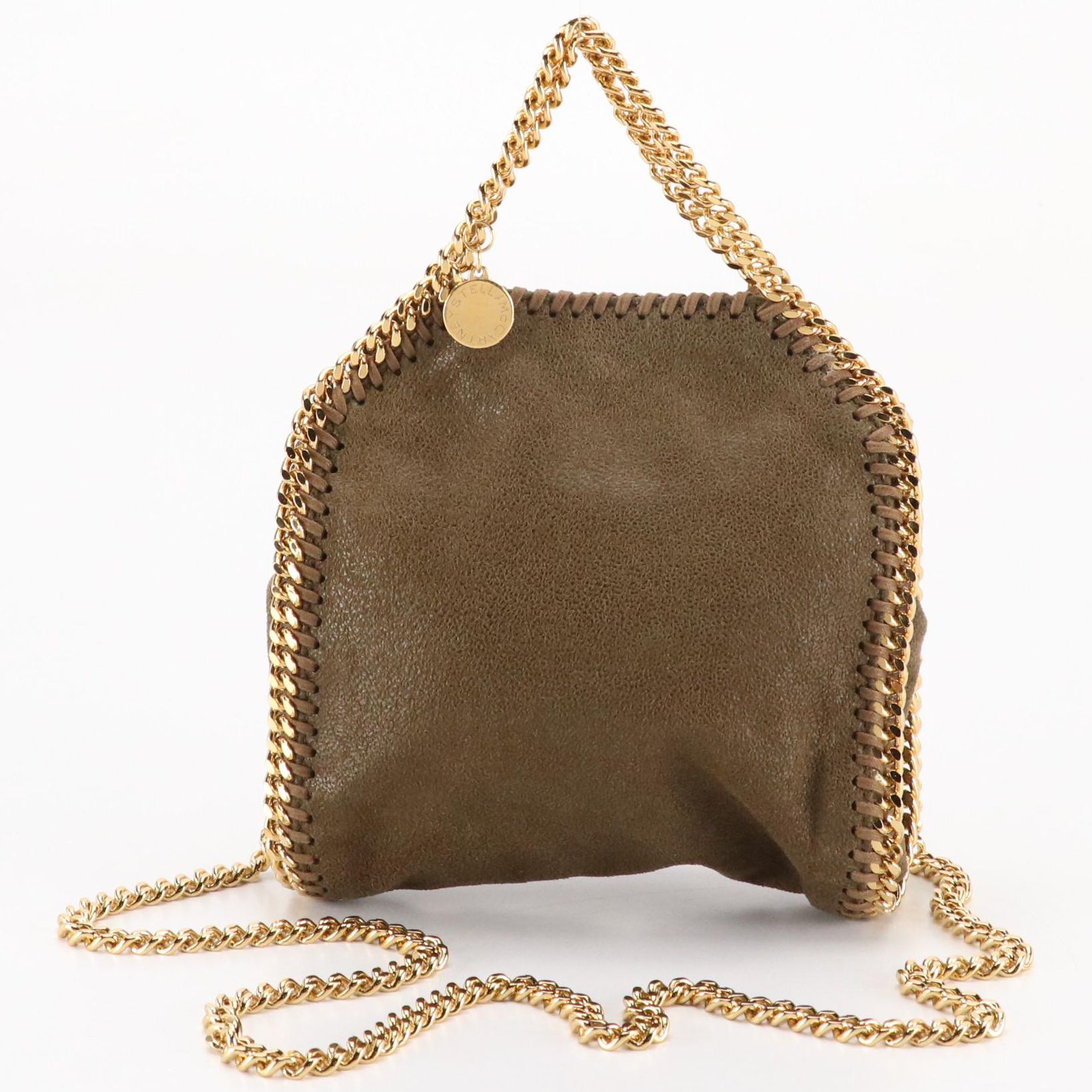 Stella Mccartney Mini Falabella Chain Bag in Brown Shaggy Deer Faux-Leather