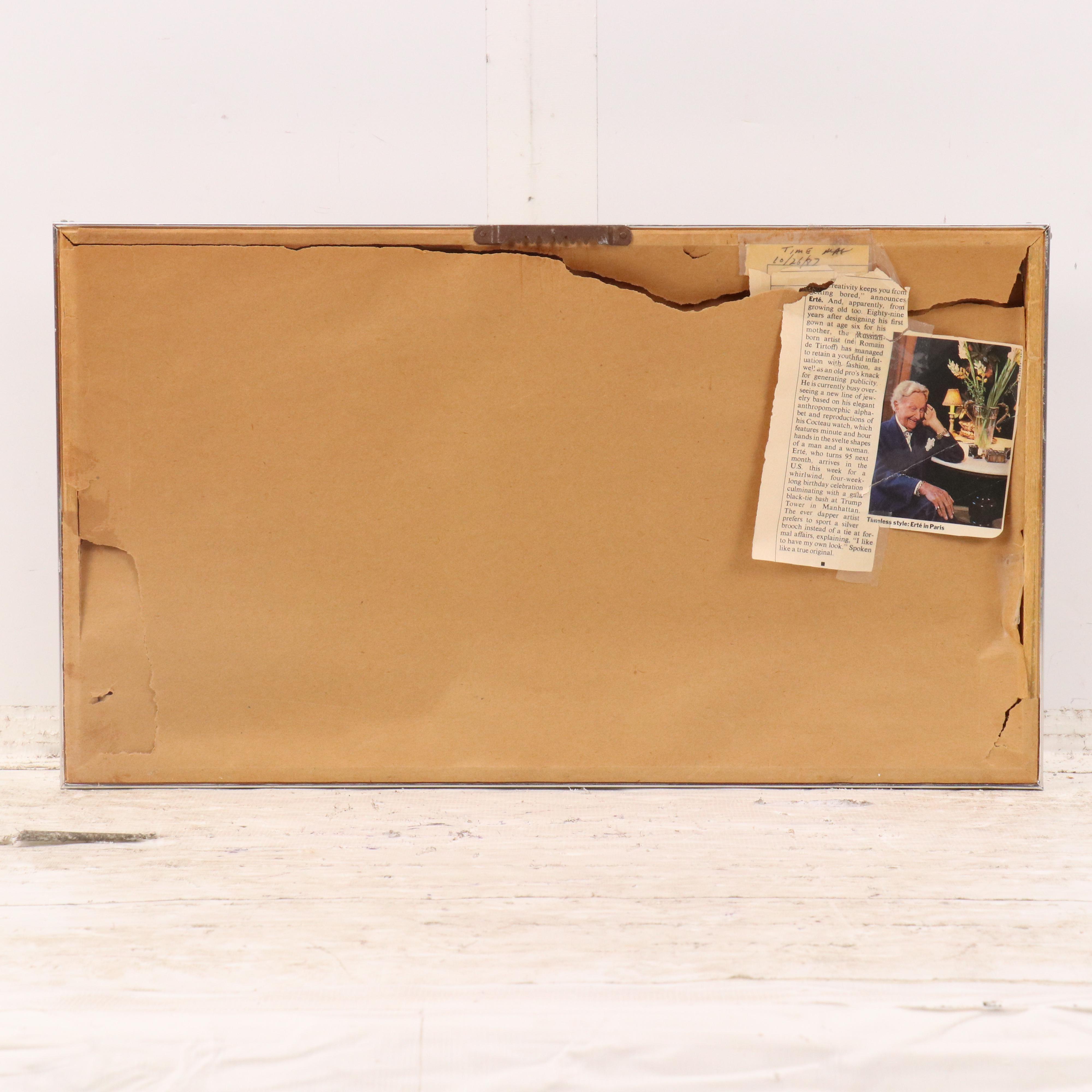 Erté Art Deco Serigraph "Dancers," Early 20th Century