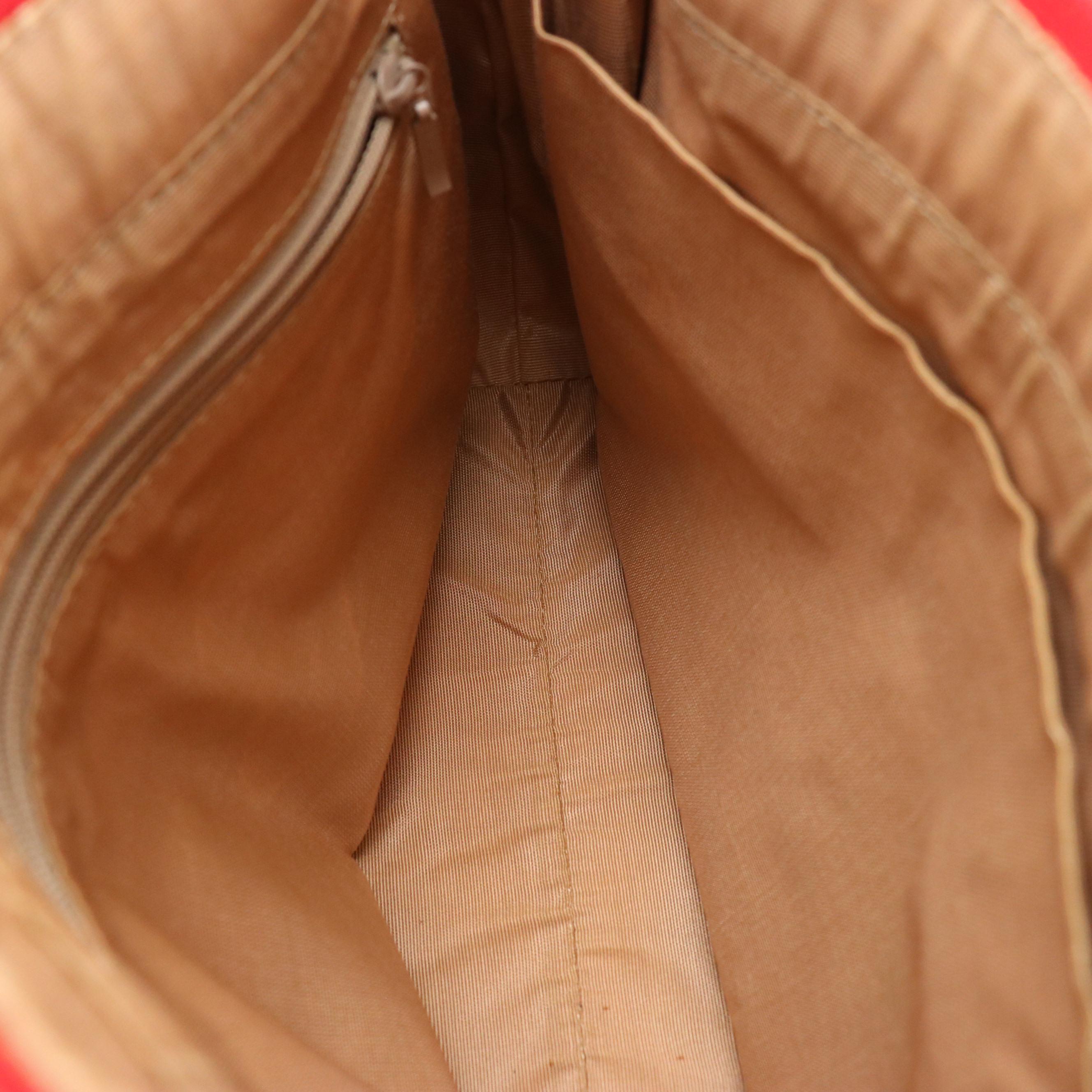 Burberrys Handbag in Haymarket Check Canvas and Red Leather Trim