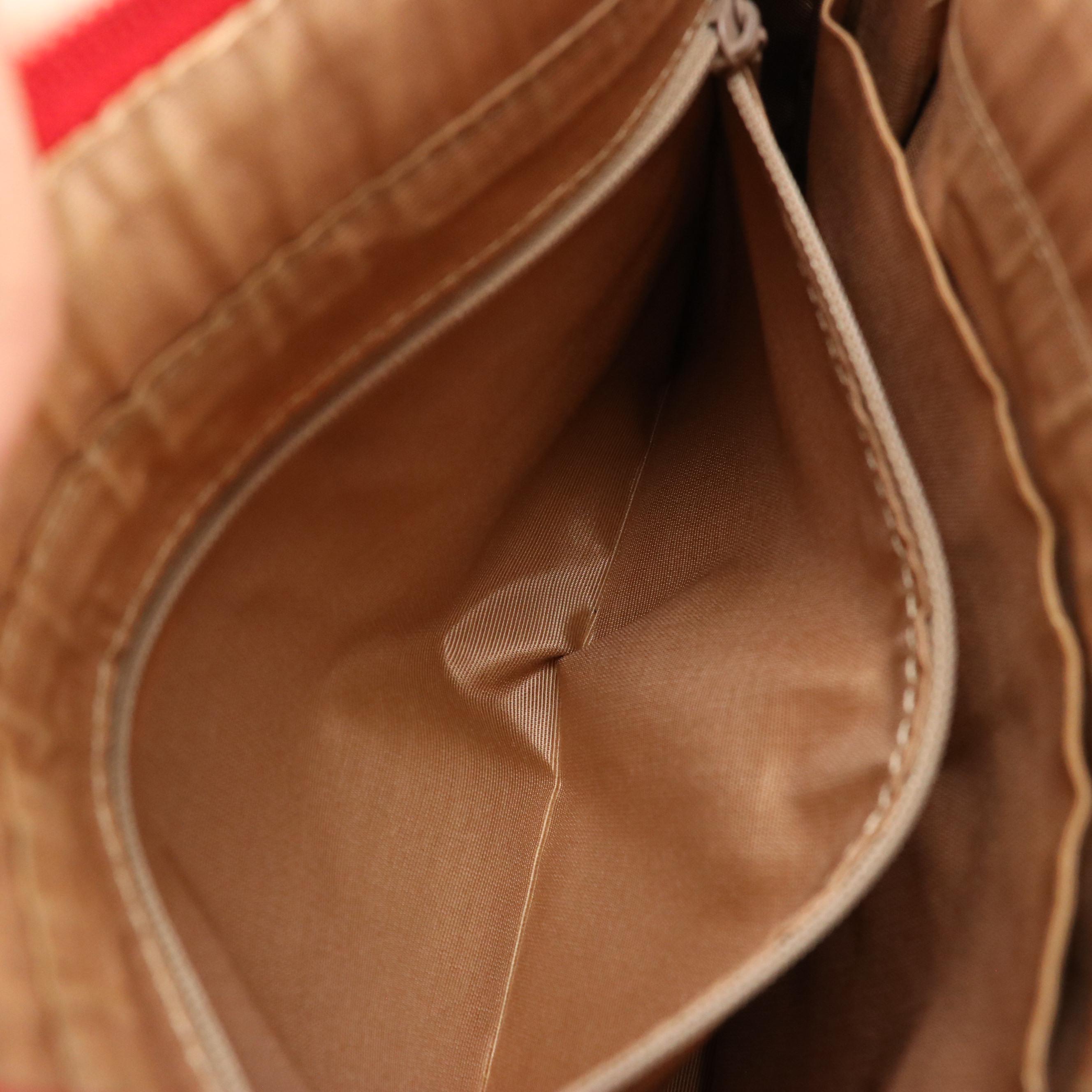 Burberrys Handbag in Haymarket Check Canvas and Red Leather Trim