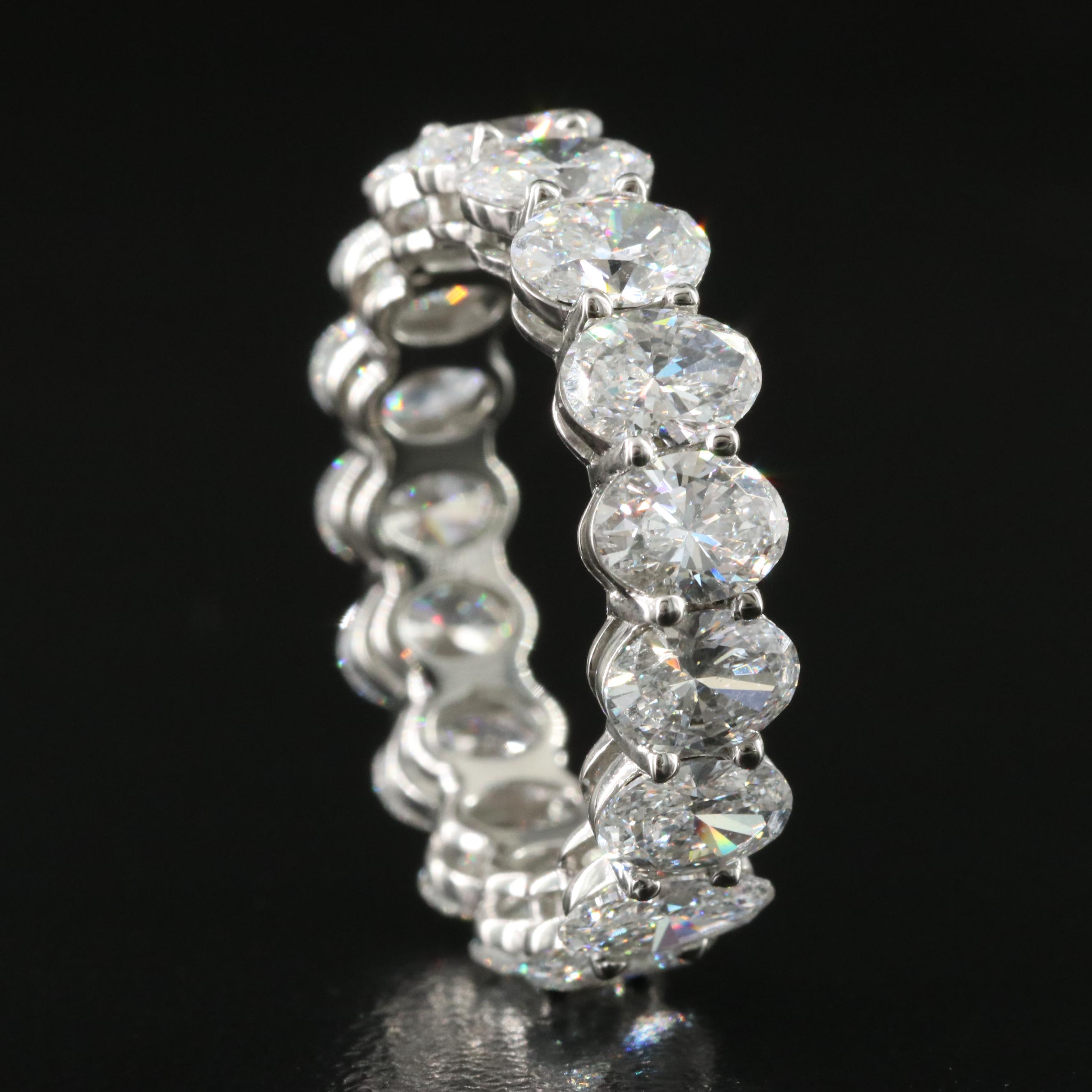 Platinum 5.20 CTW Lab Grown Diamond Eternity Band