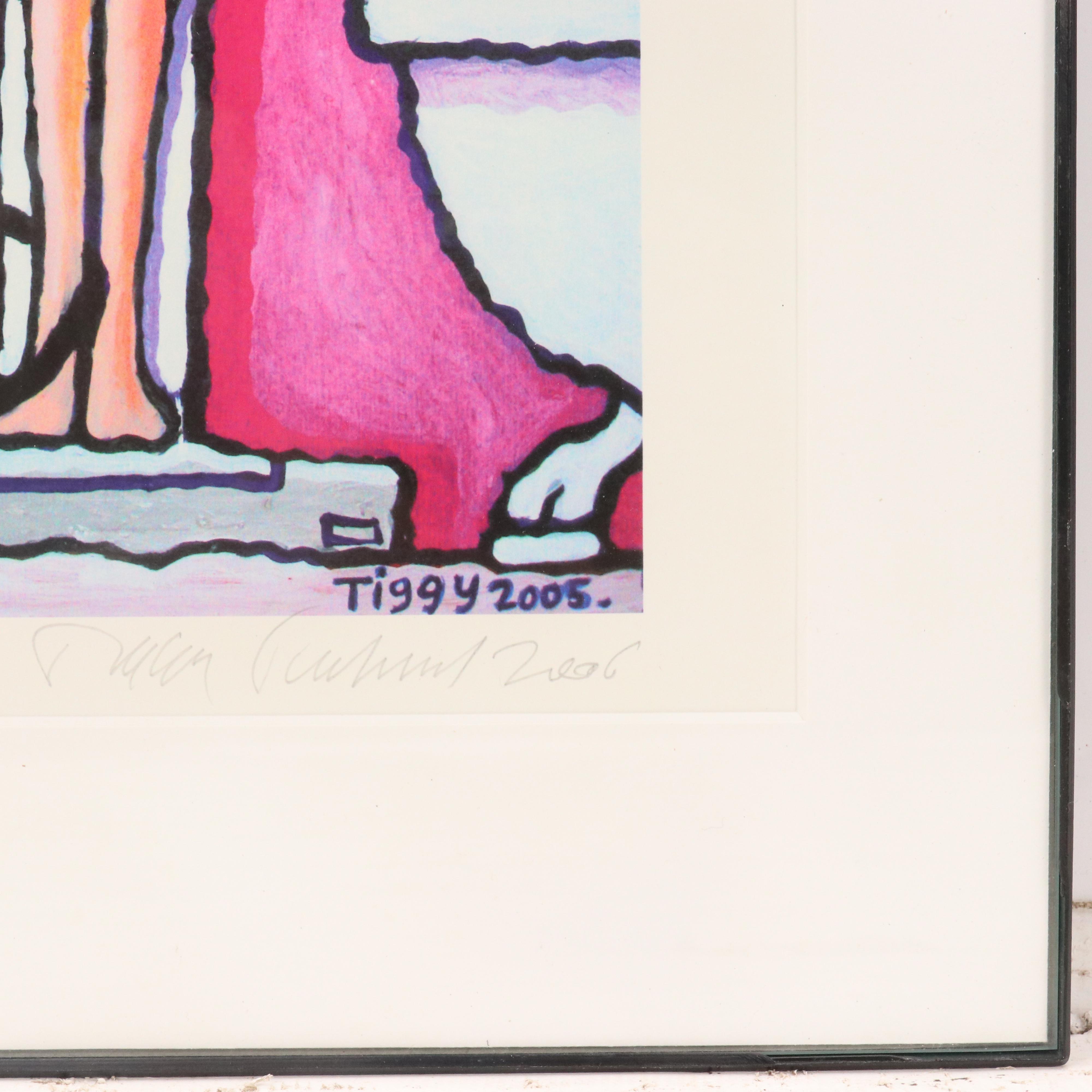 Tiggy Ticehurst Pop Art Giclée of Woman on Bathroom Scale