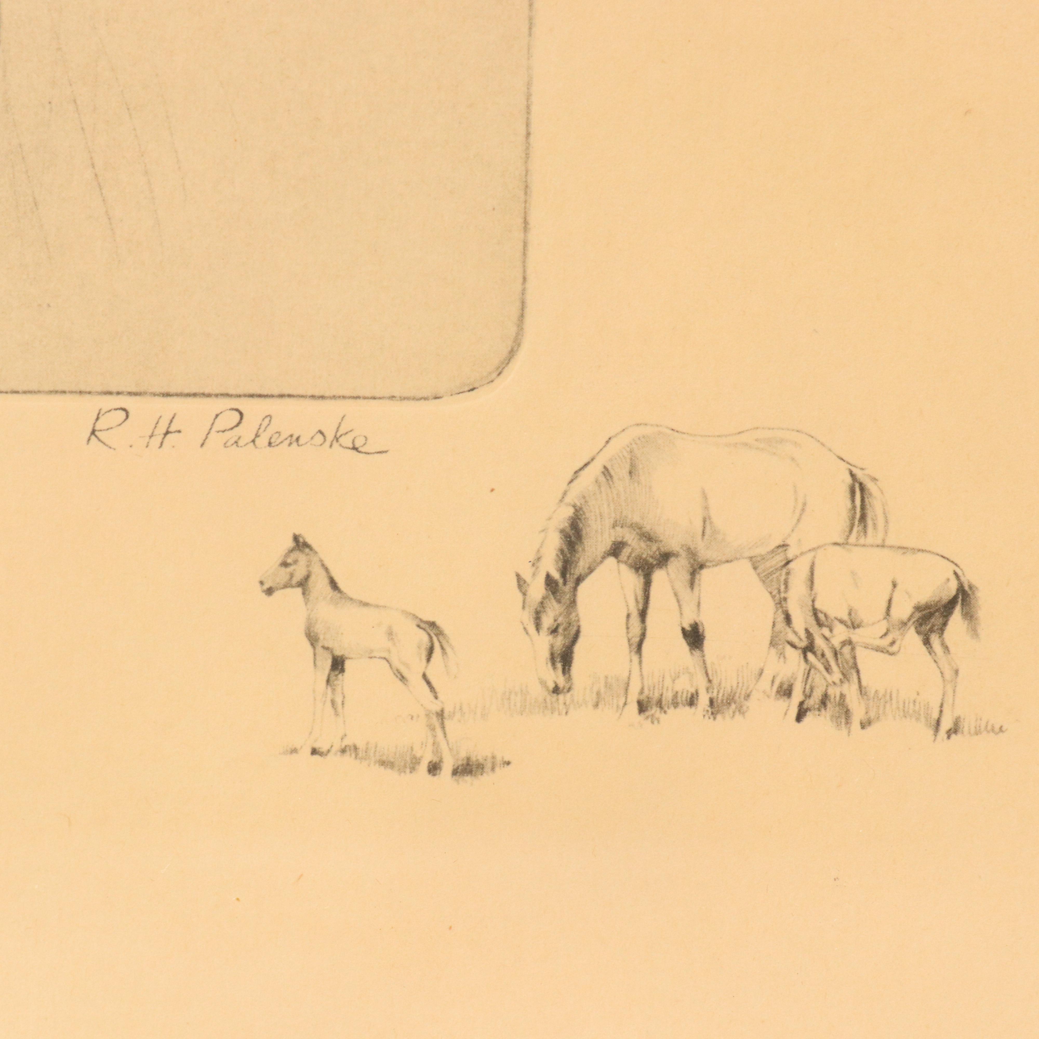 Halftone Horse Portrait "Man O' War" After Reinhold H Palenske