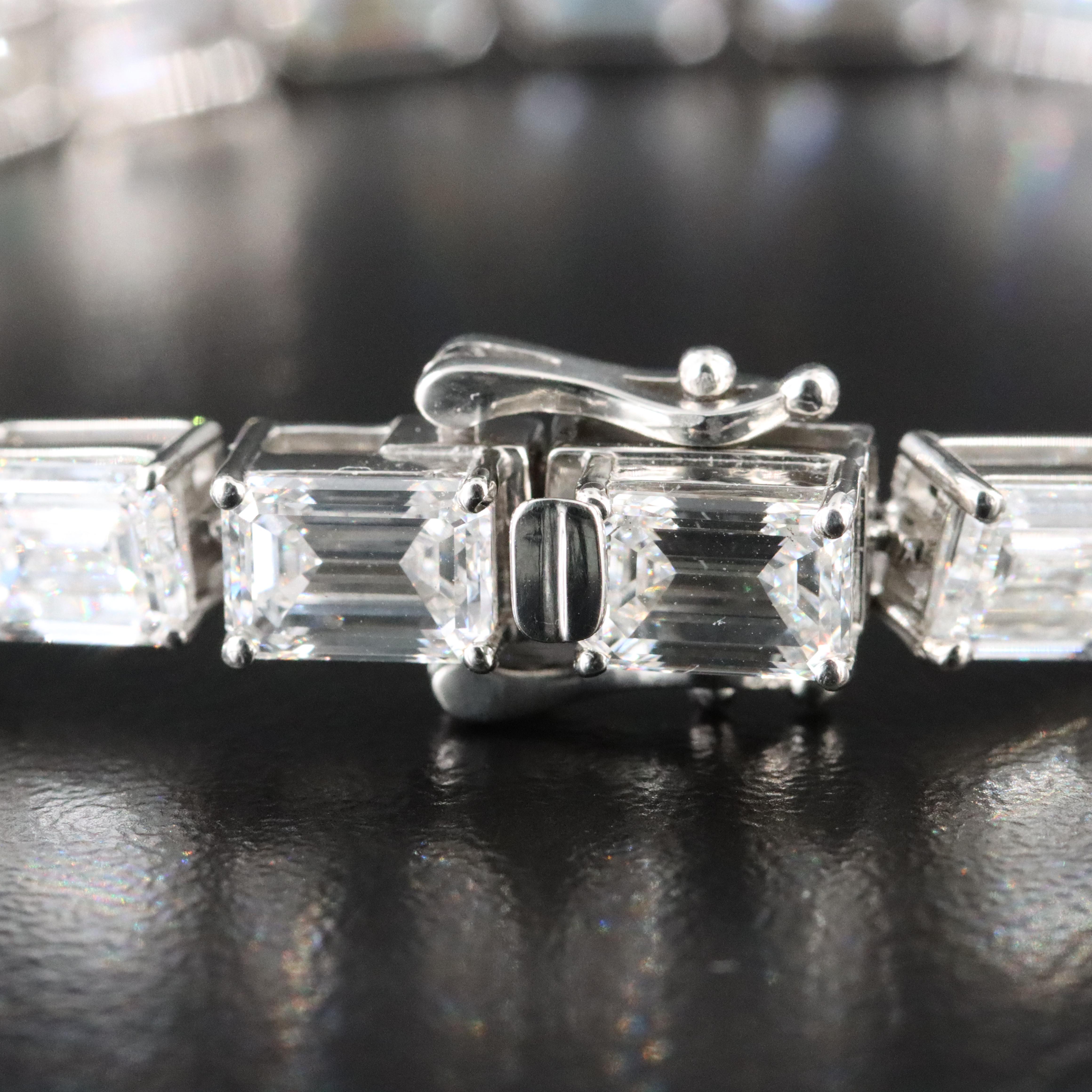 Platinum 19.09 CTW Lab Grown Diamond Line Bracelet