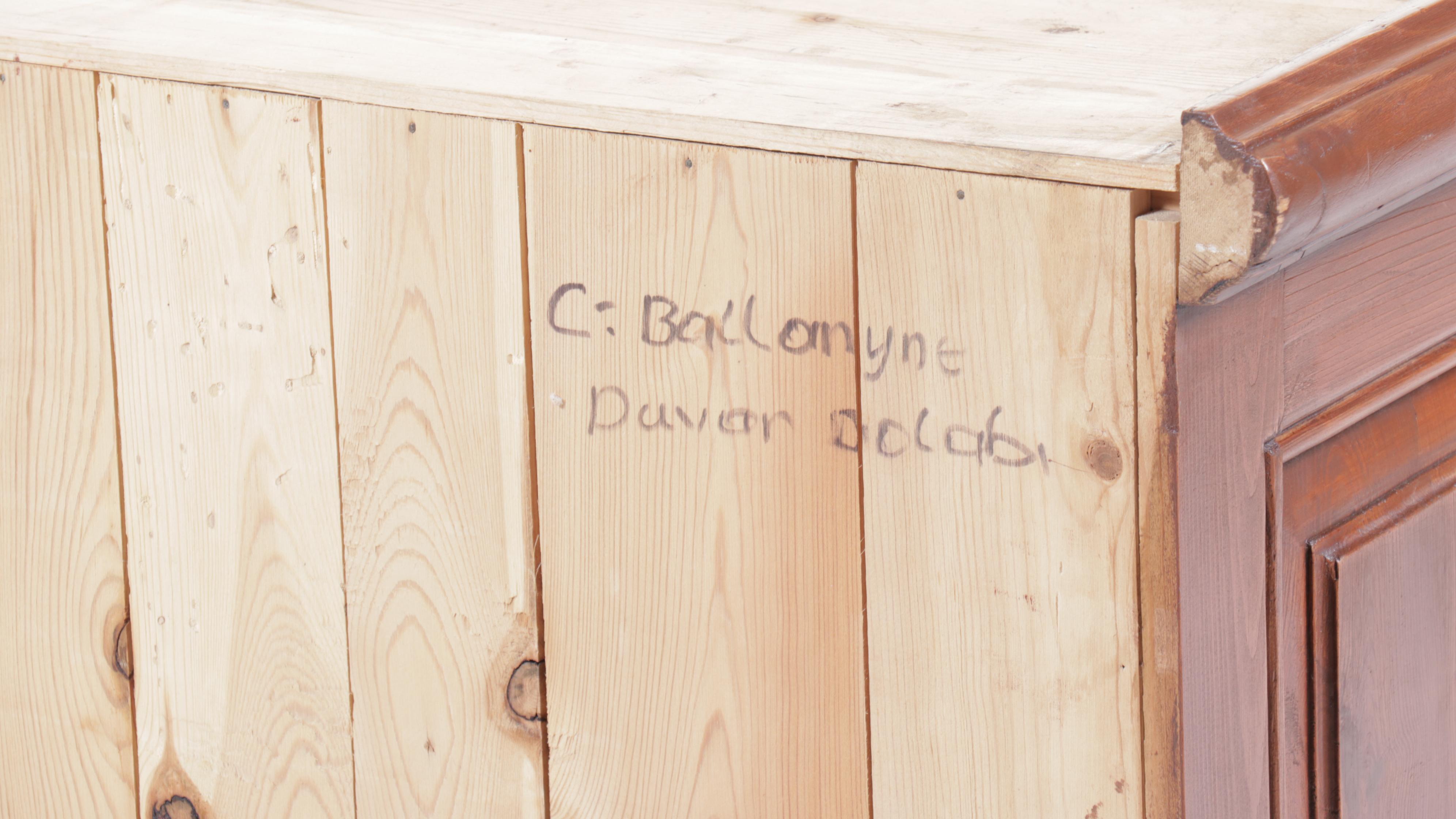 French Provincial Style Pine Breakfront Cabinet