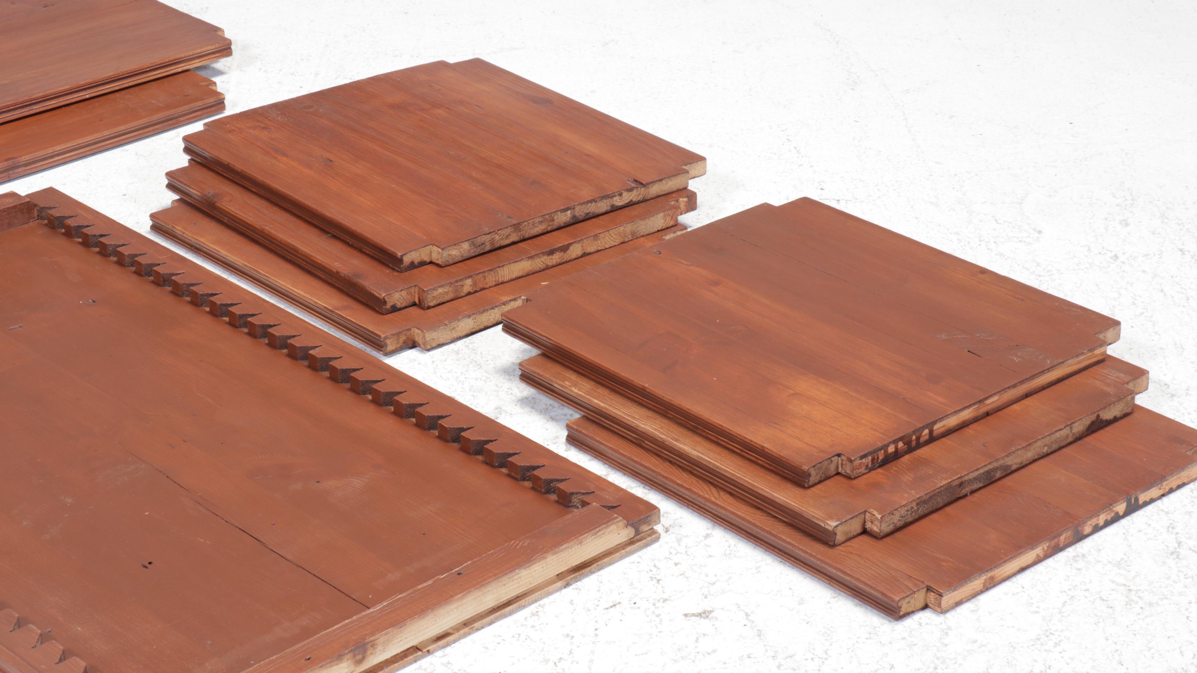 French Provincial Style Pine Breakfront Cabinet