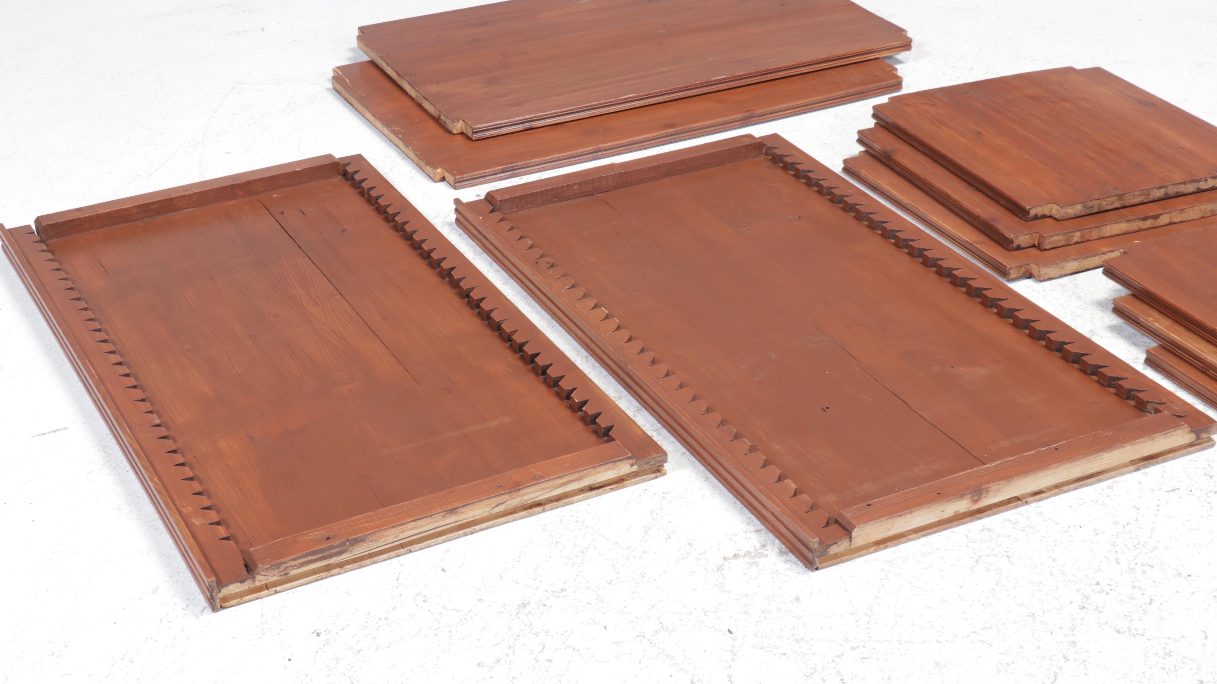 French Provincial Style Pine Breakfront Cabinet