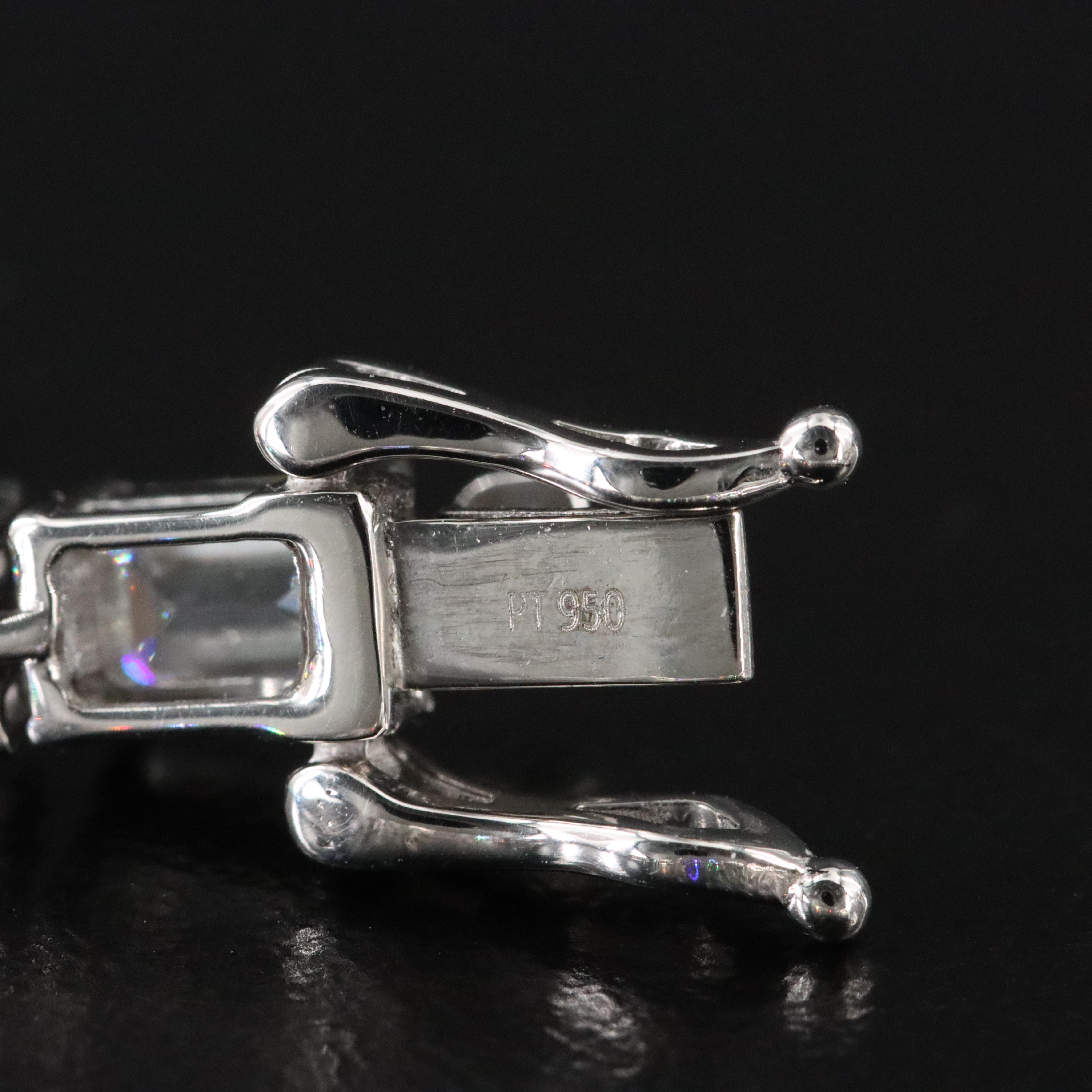 Platinum 13.43 CTW Lab Grown Diamond Line Bracelet