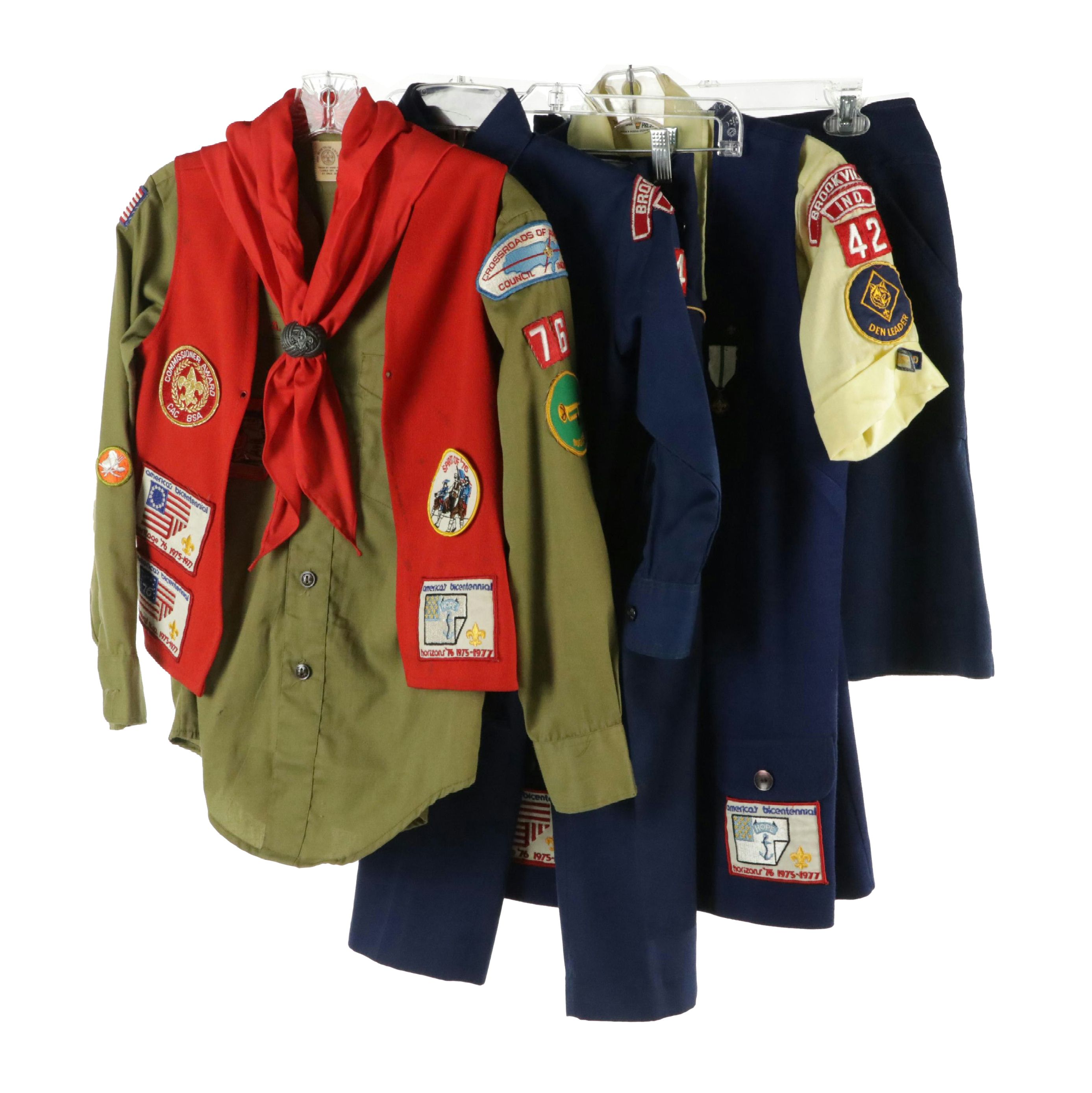 Boy Scouts of America Cub, Scout, and Den Mother Uniforms, 1970s