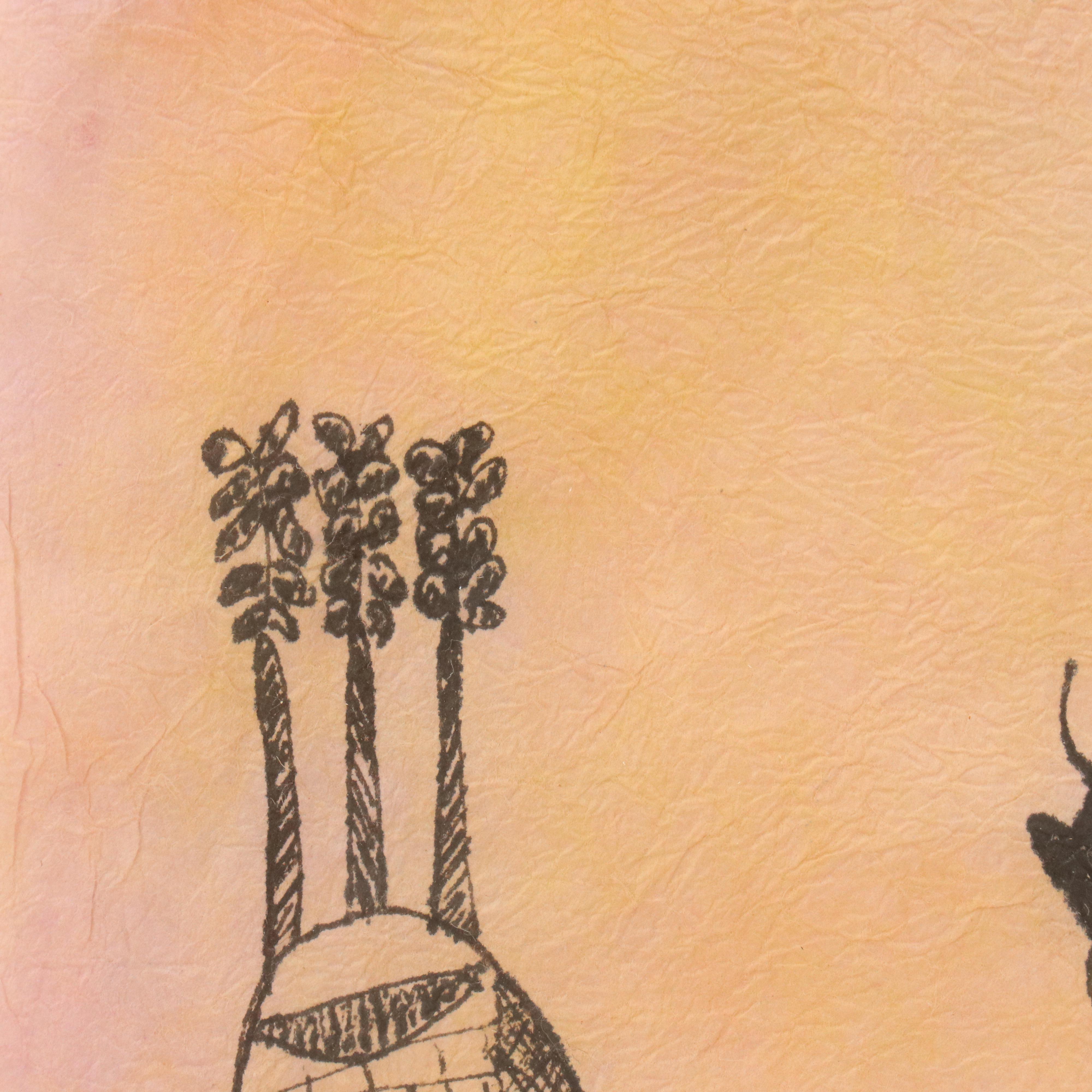 Surrealist Ink Drawing After Paul Klee, `964