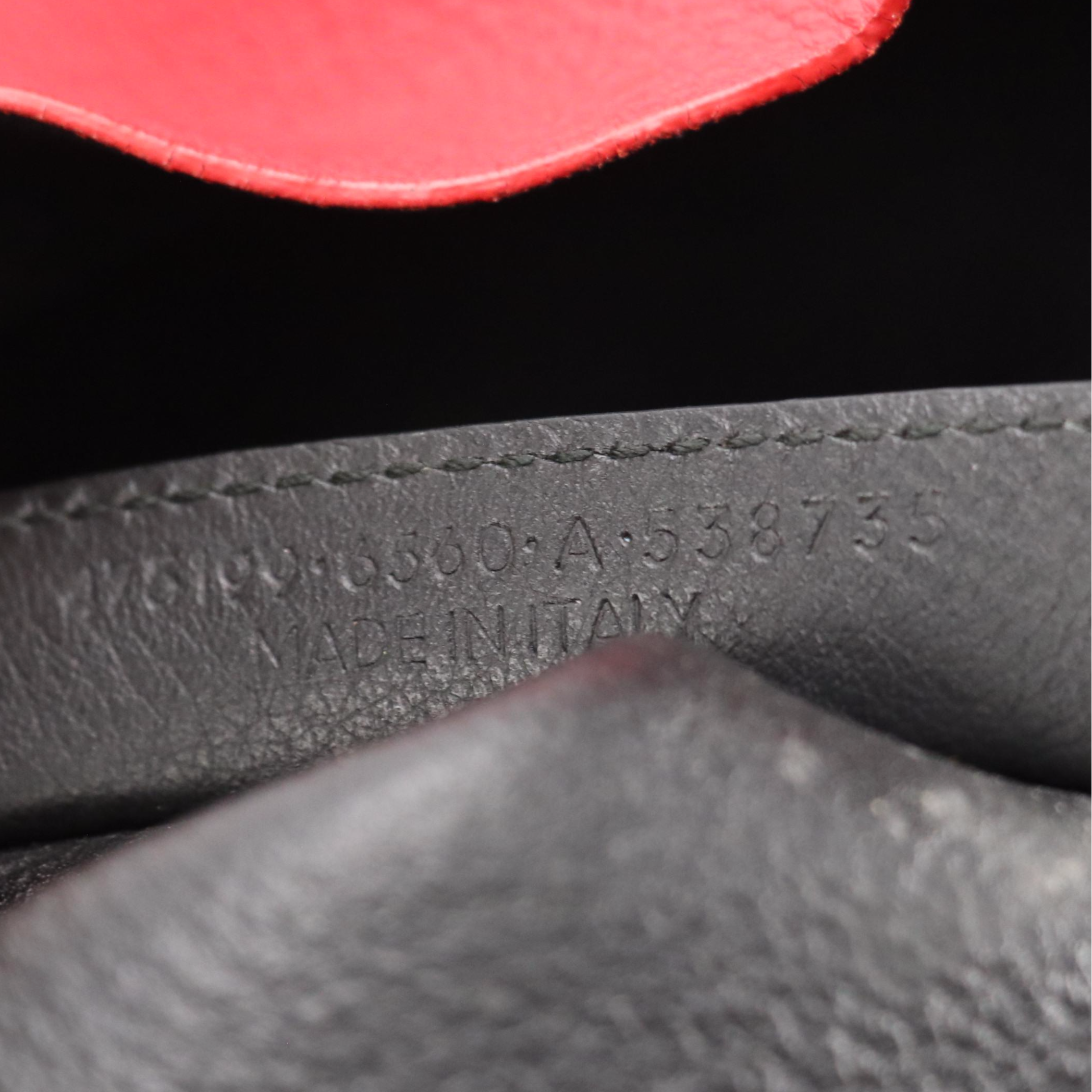 Balenciaga Everyday Tote in Red and Black Calfskin Leather with Pouch