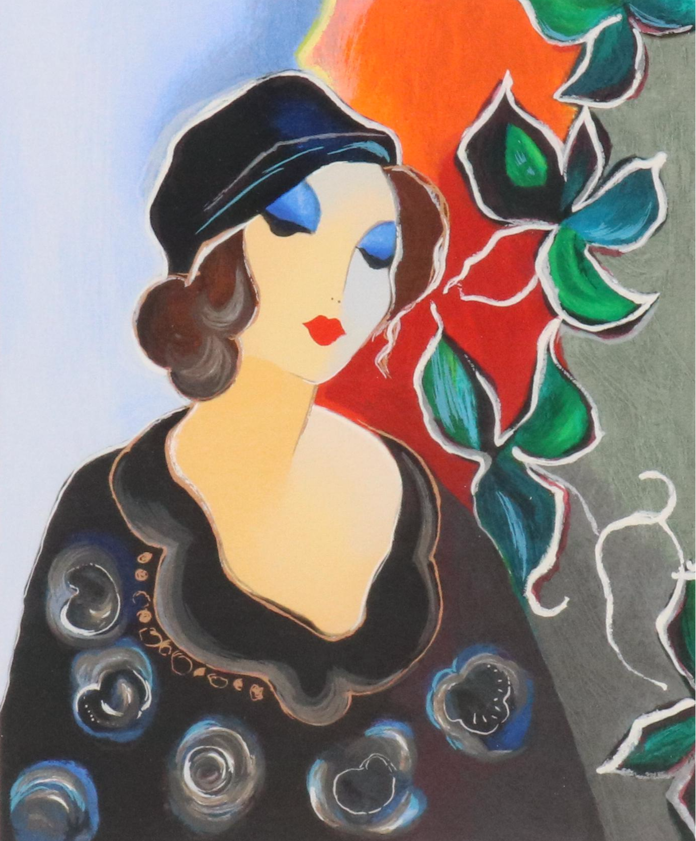 Itzchak Tarkay Serigraph "Blue Room"