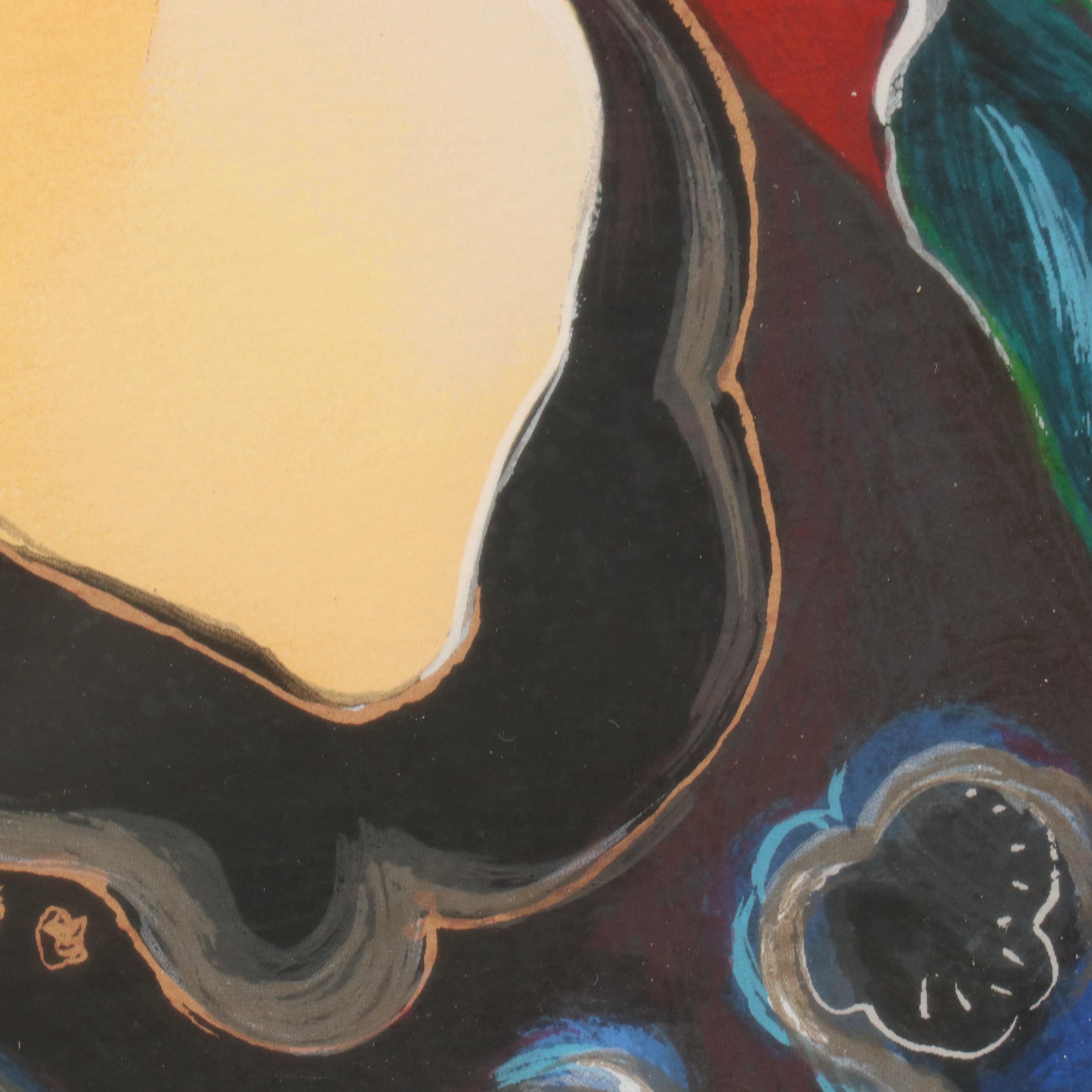 Itzchak Tarkay Serigraph "Blue Room"