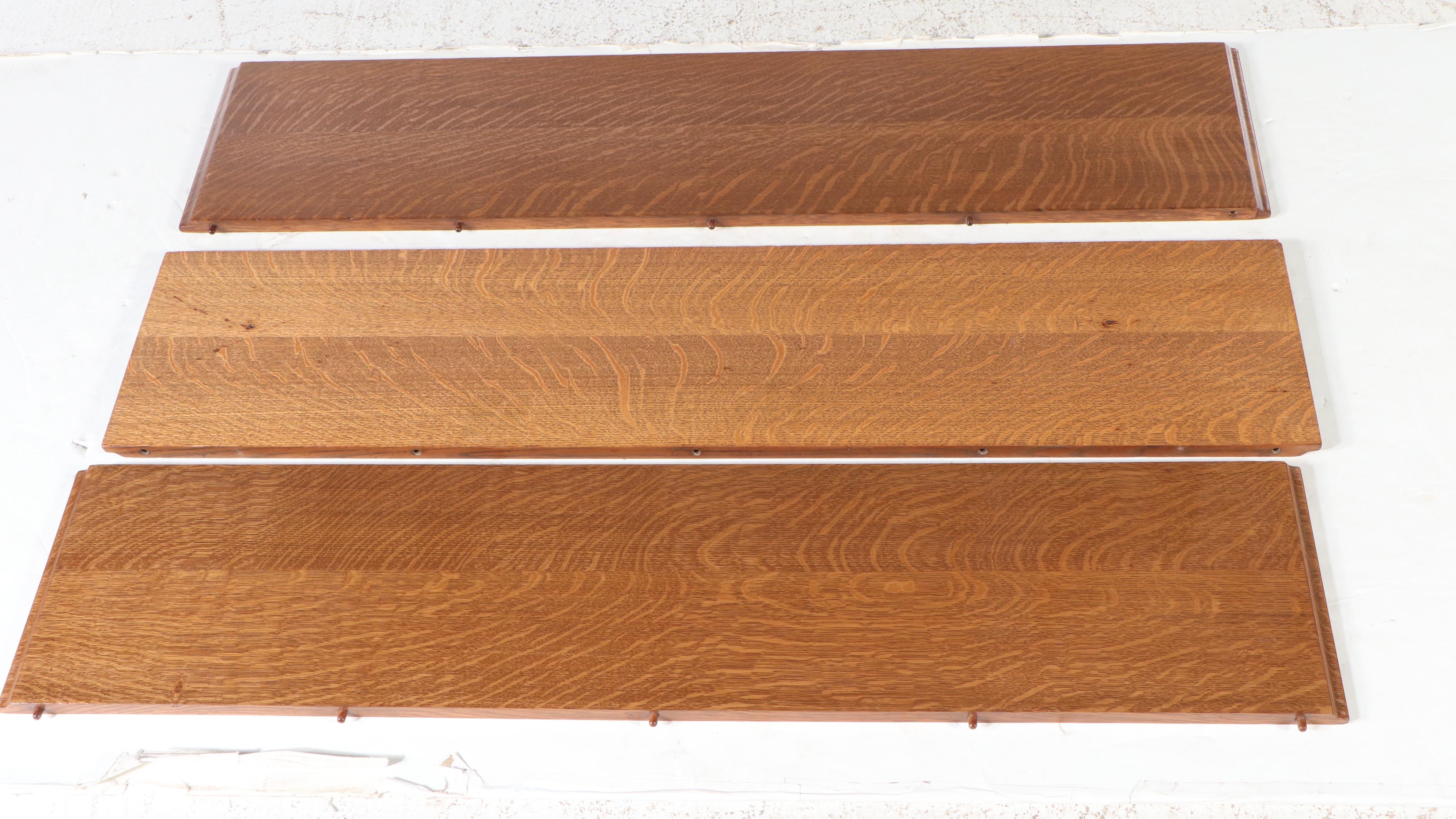 Seven-Piece Gothic Revival Style Oak Dining Set, Late 19th/Early 20th Century