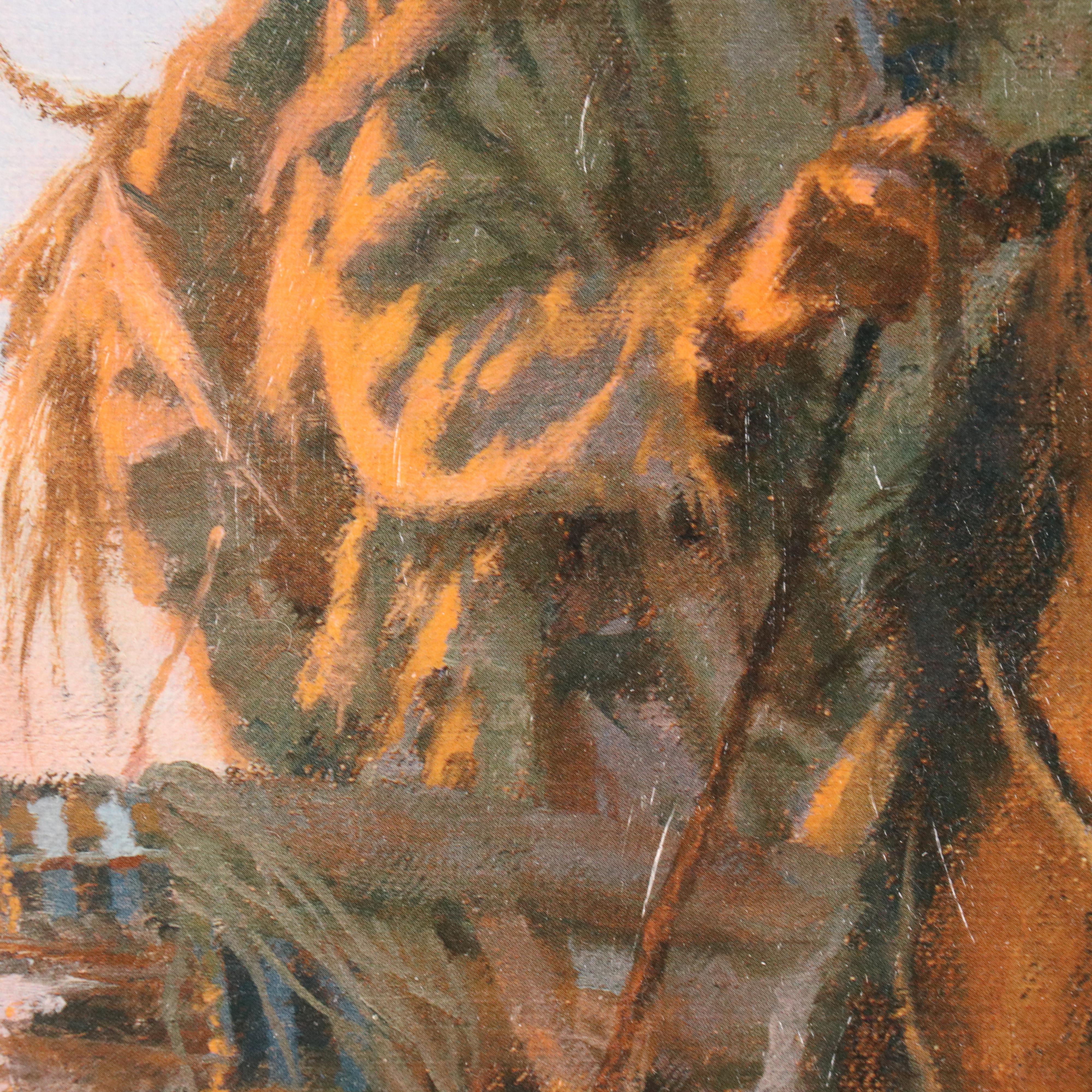 Southwest Offset Lithograph "Last Rays of Sun" After Howard Terpning