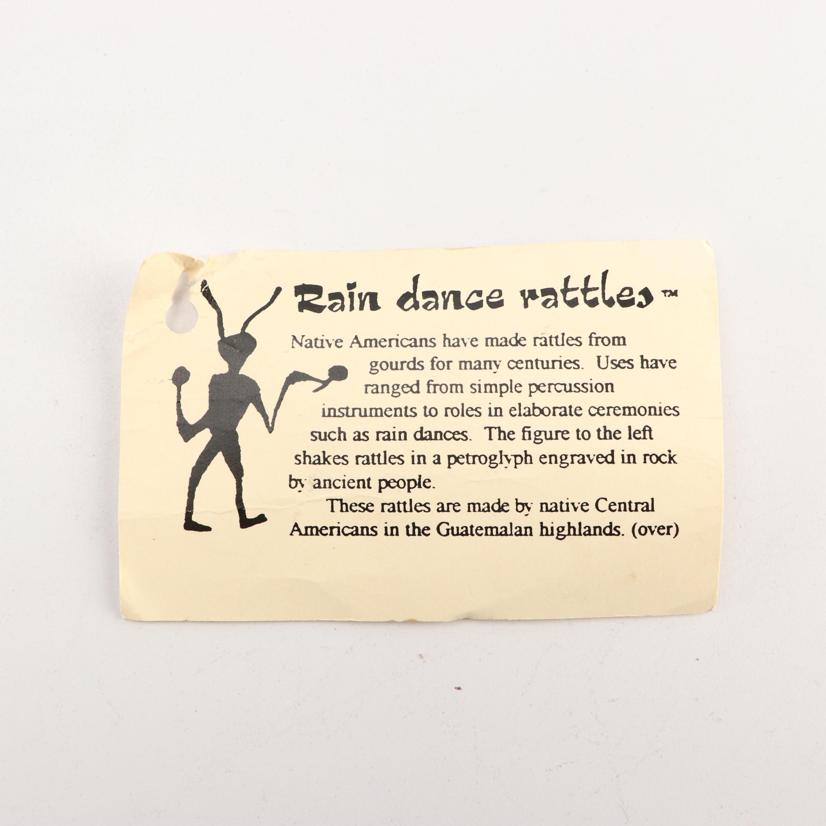 Hand-Crafted Gourd & Hide Rattles, Souvenir Buckskin Shirt, Basket, and More