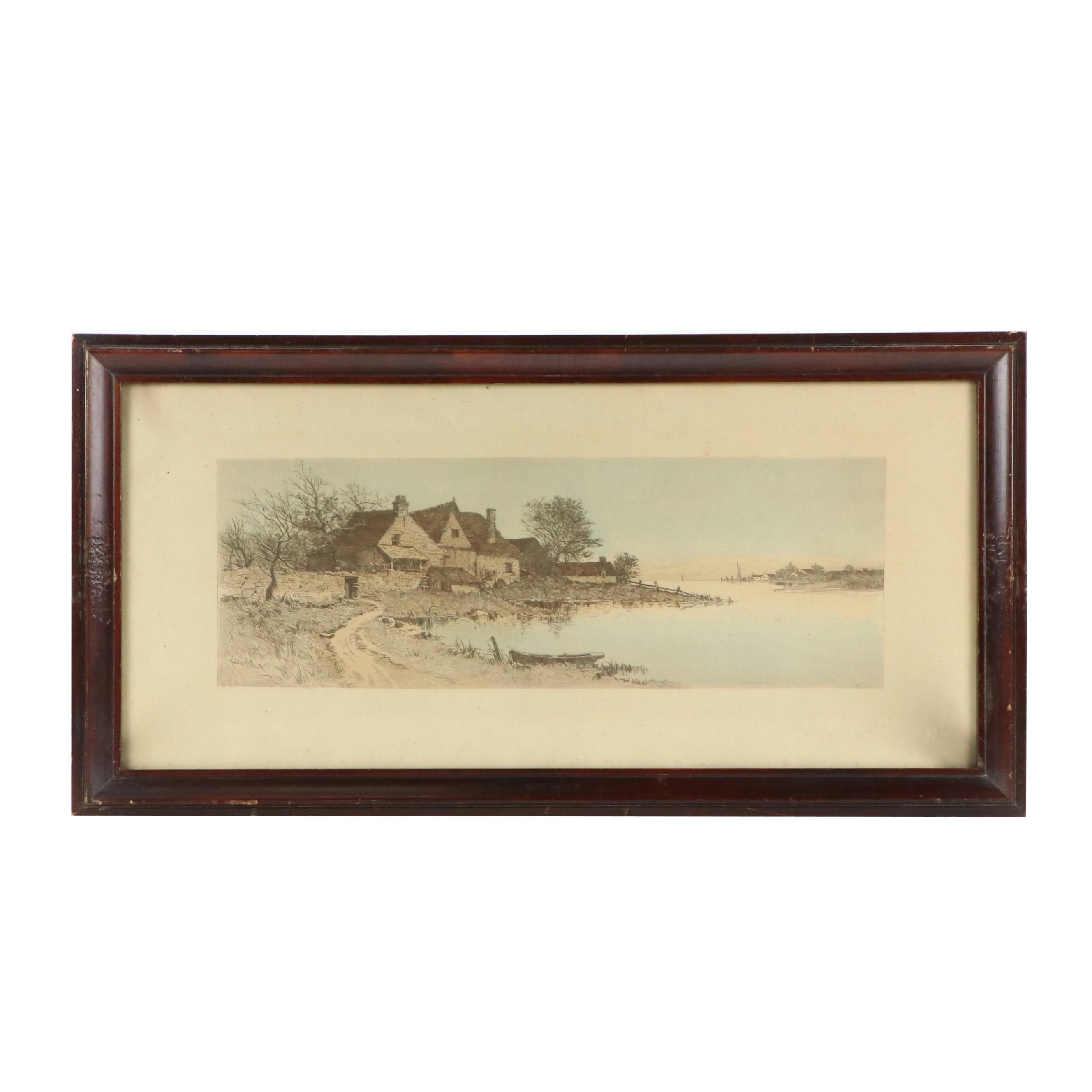 Edward Loyal Field Hand-Colored Landscape Etching