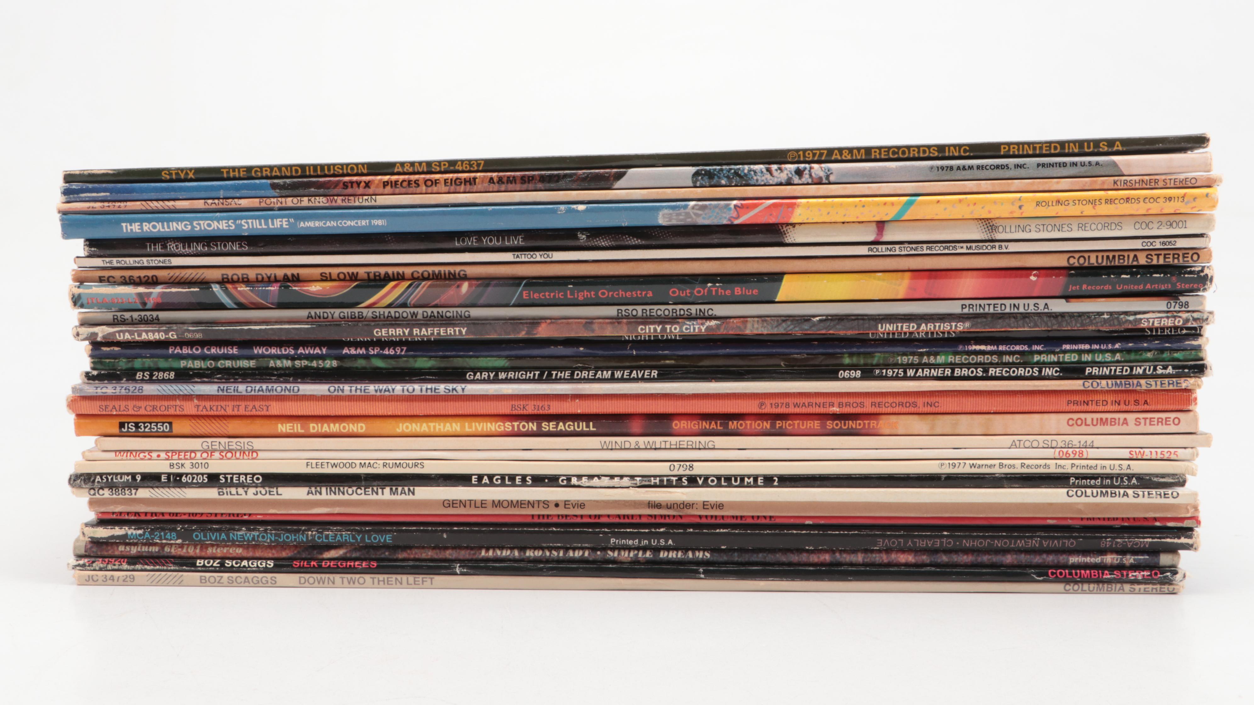 The Rolling Stones, Bob Dylan, Styx, Bob Scaggs and More 12" Records