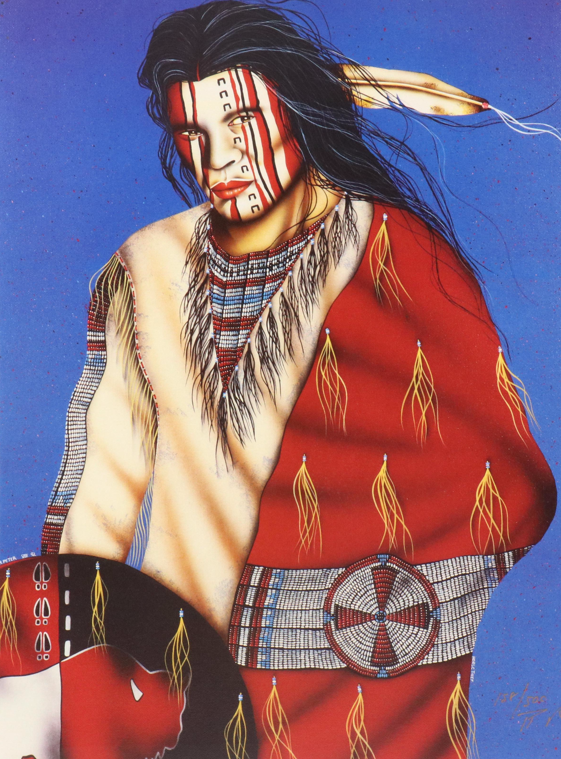 Henri Peter Offset Lithograph "Horse Thief"