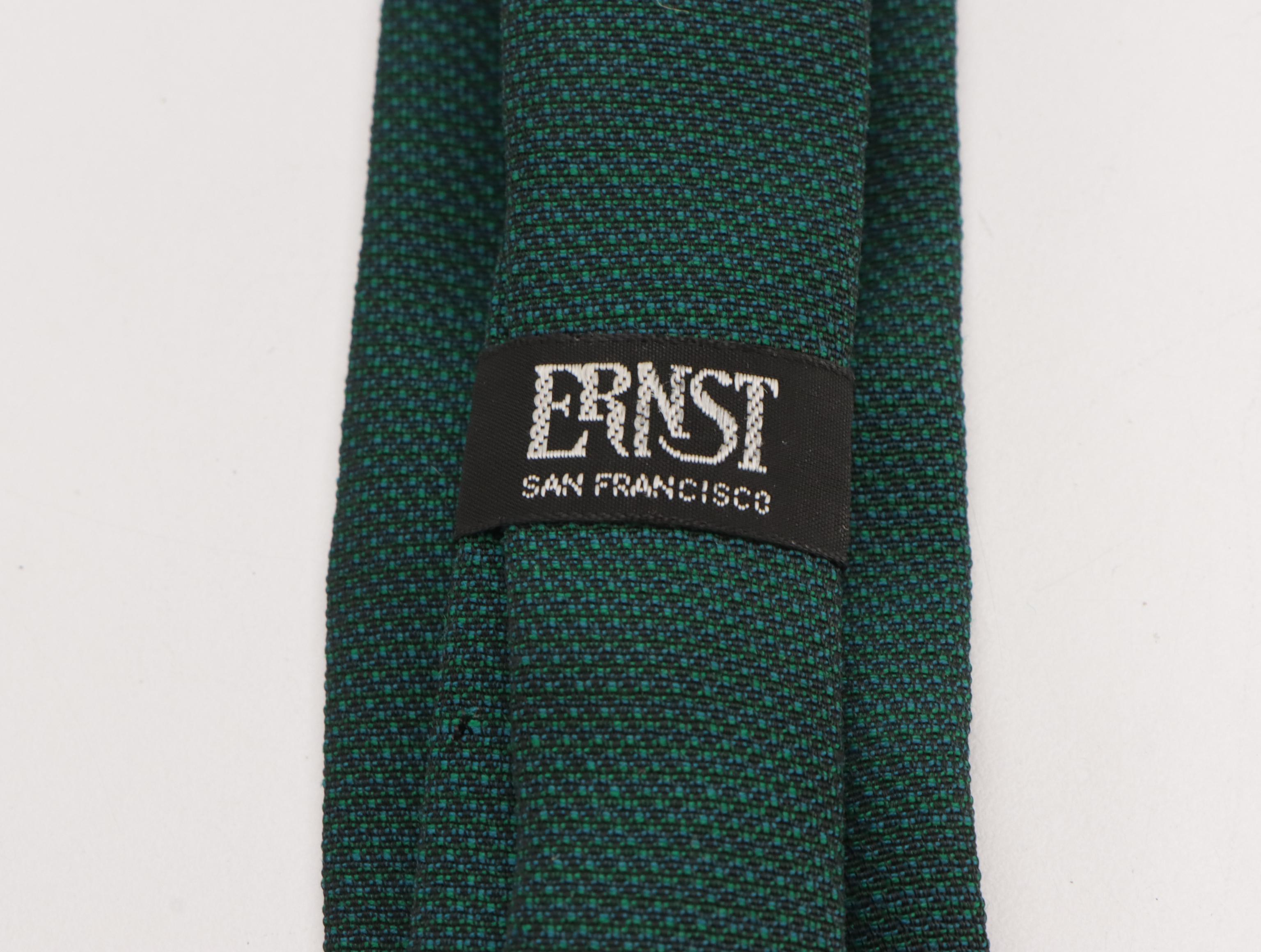 Assorted Vintage Patterned Neckties Featuring Yves Saint Laurent, DKNY, and More