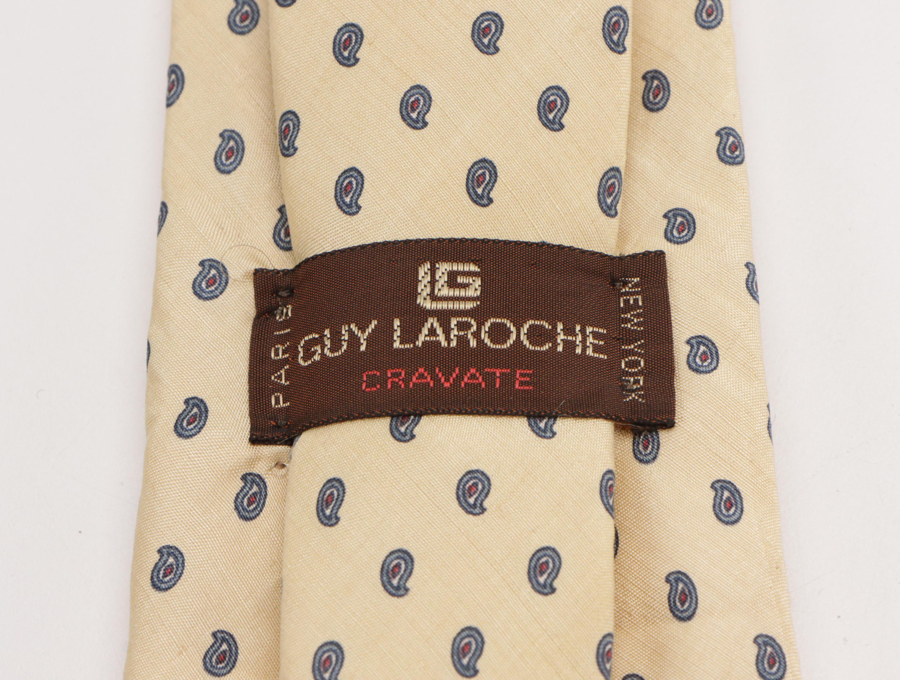 Assorted Vintage Patterned Neckties Featuring Yves Saint Laurent, DKNY, and More