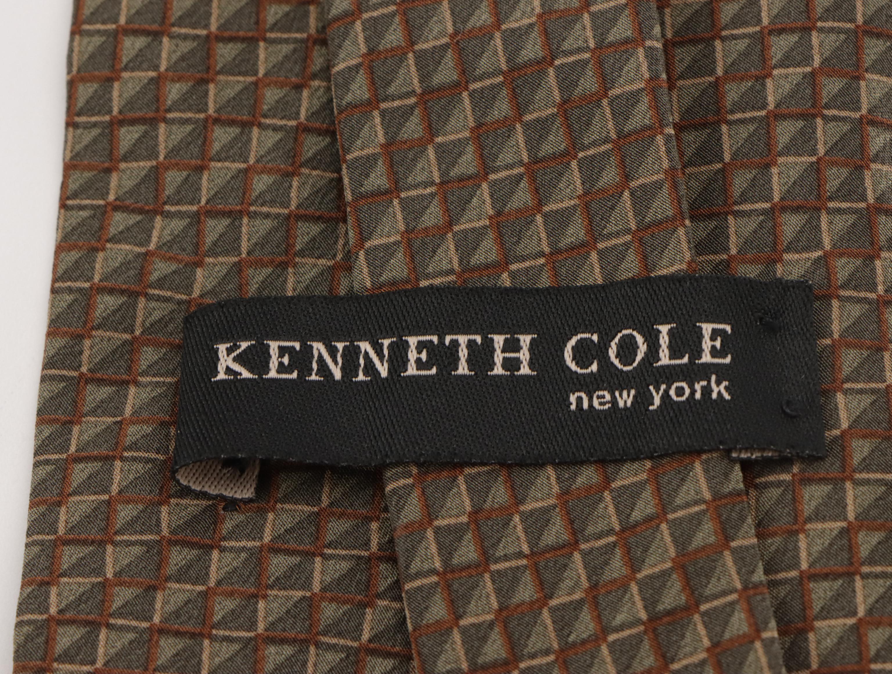 Assorted Vintage Patterned Neckties Featuring Yves Saint Laurent, DKNY, and More