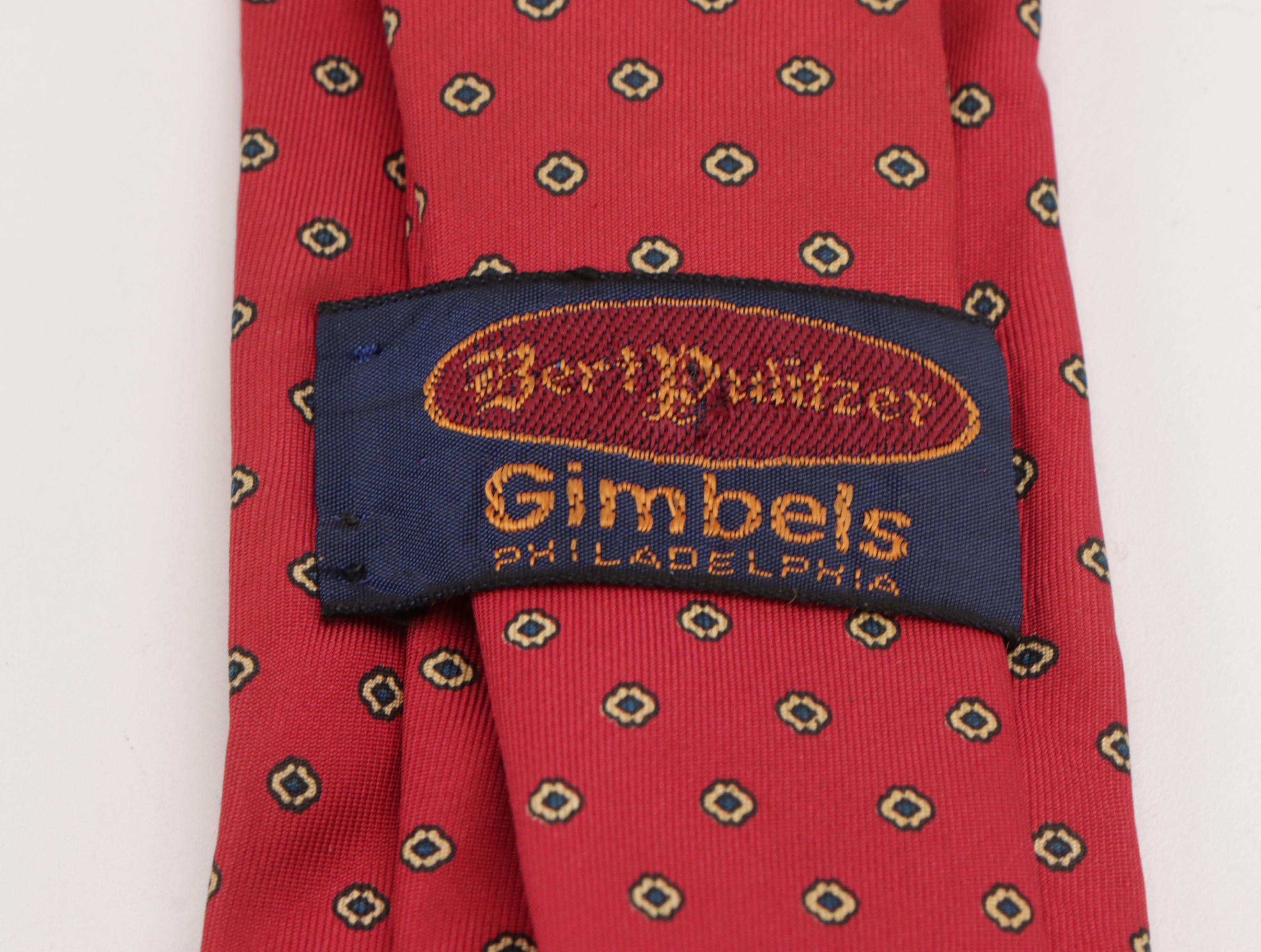 Assorted Vintage Patterned Neckties Featuring Yves Saint Laurent, DKNY, and More