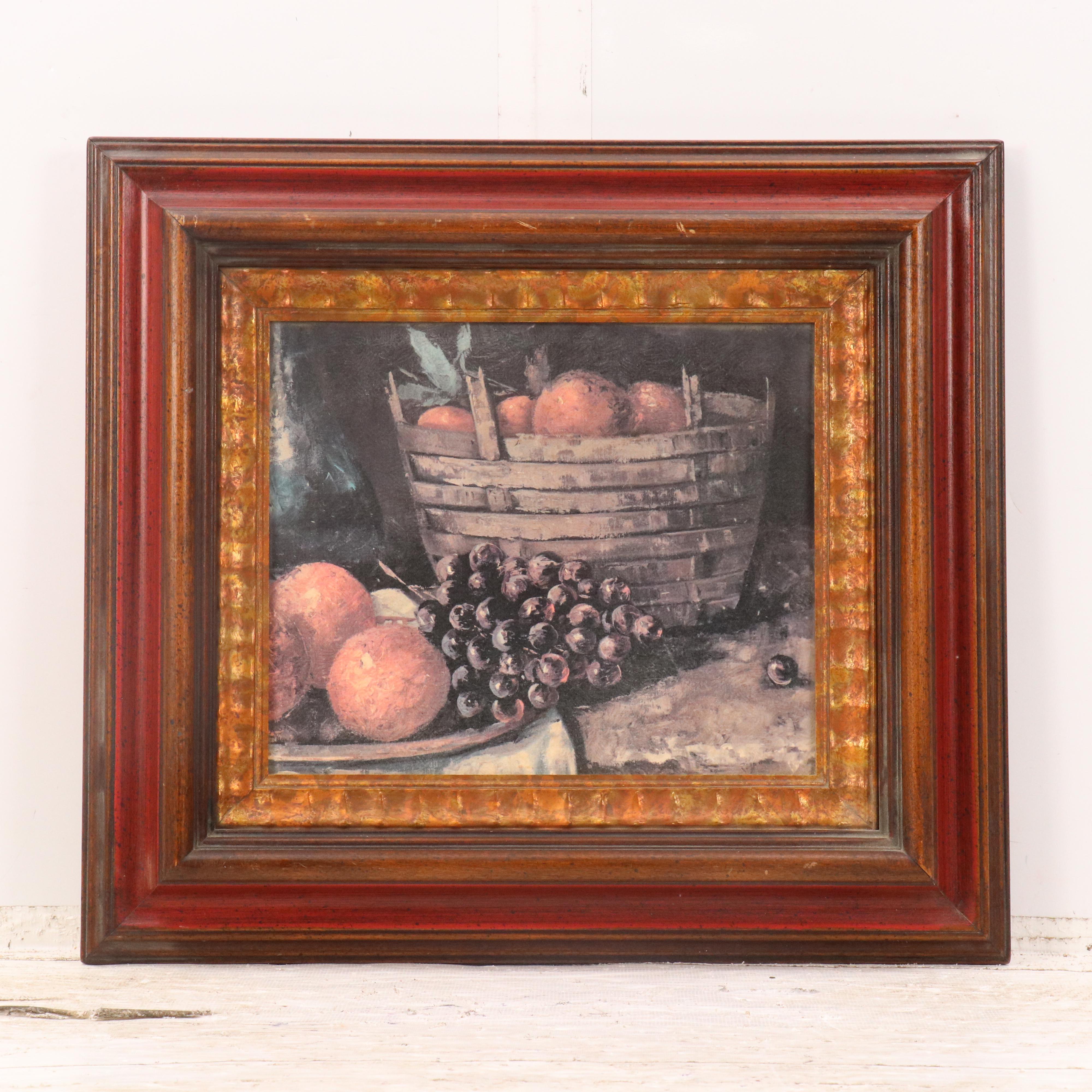 Offset Lithograph Still Life with Fruit