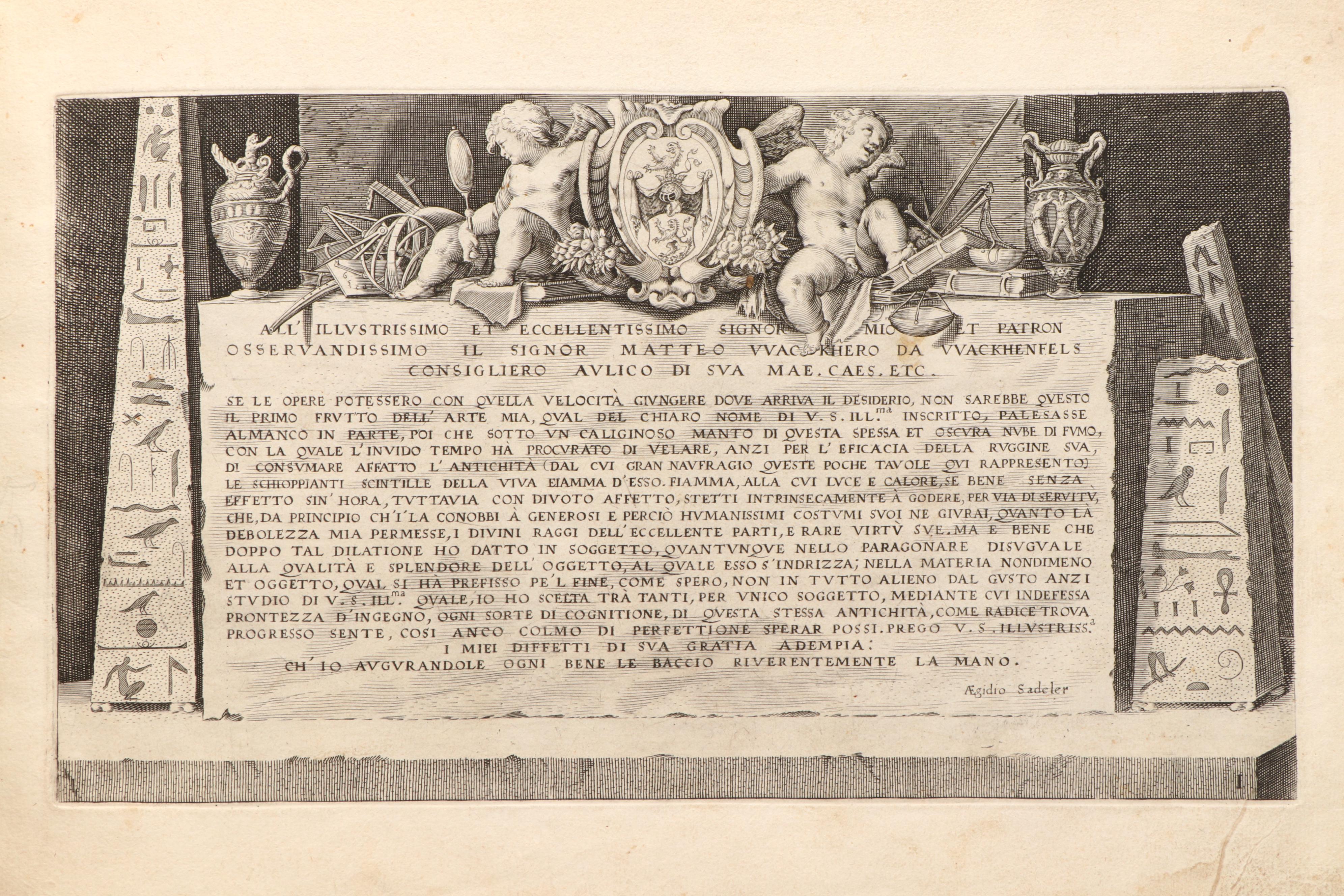 "Vestigi delle antichita di Roma, Tiuoli, Pozzuolo" by Marco Sadeler, 1606