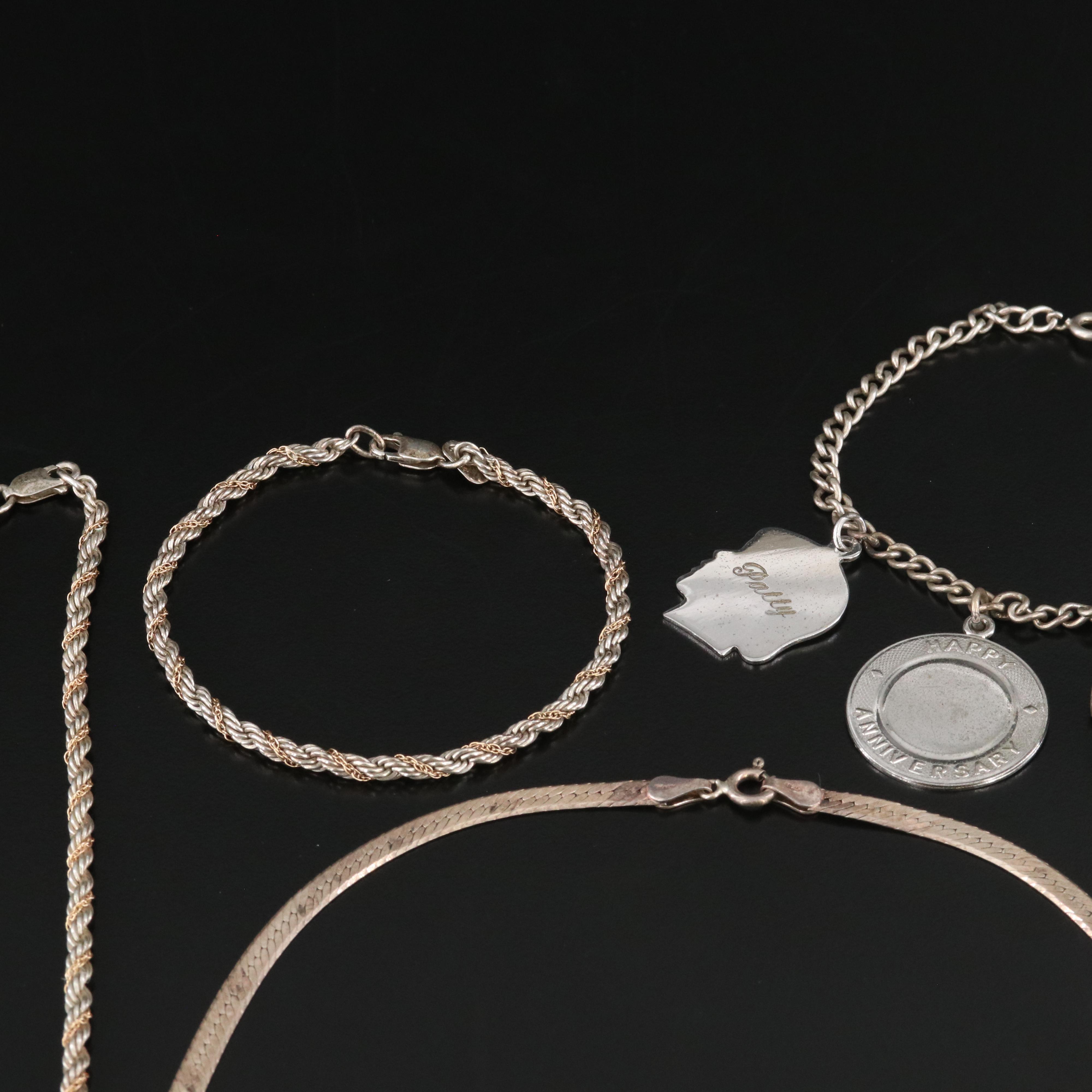 Vintage Sterling and 800 Silver Jewelry with Turquoise and Shell Cameos