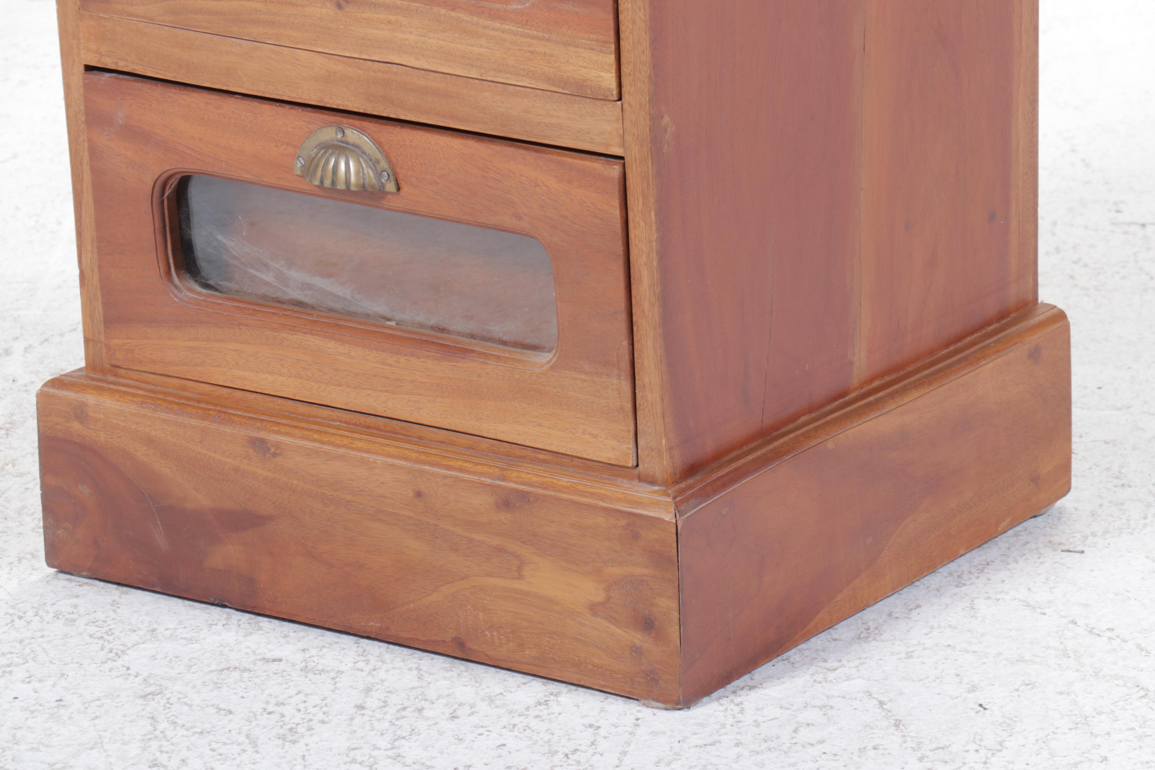 Three-Drawer Haberdasher's Chest with Glass Front Drawers
