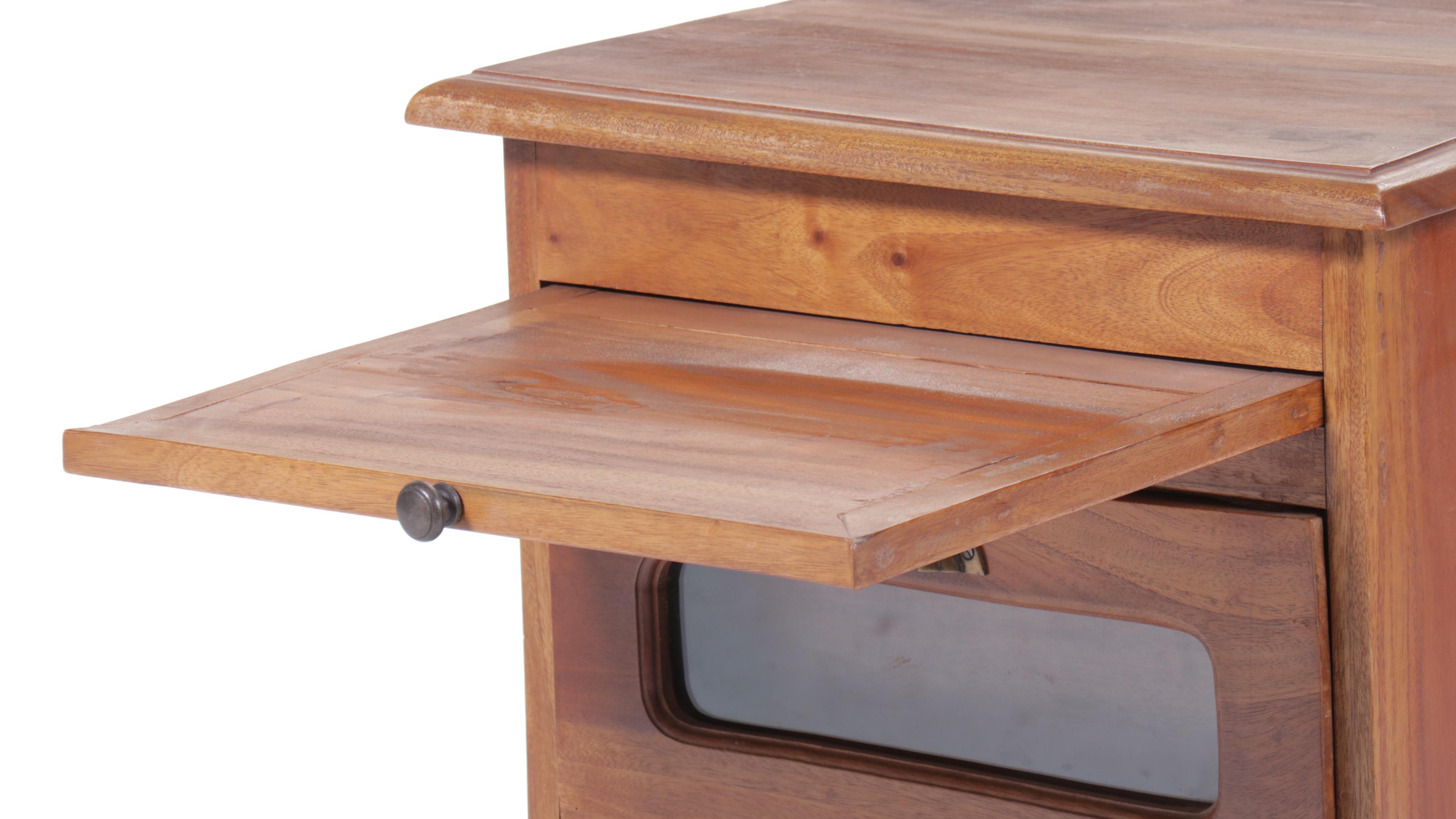 Three-Drawer Haberdasher's Chest with Glass Front Drawers