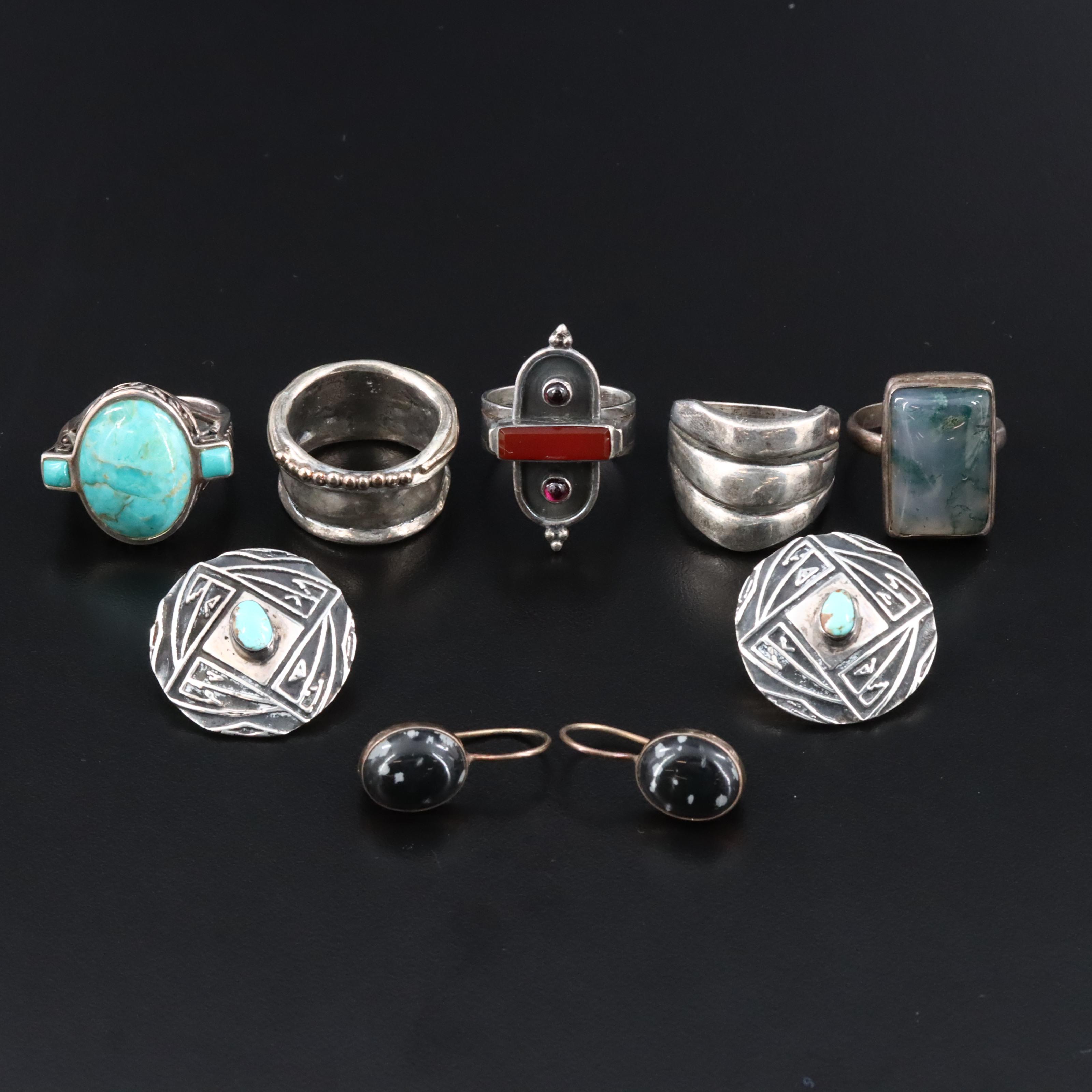 Turquoise, Agate and Carnelian Featured in Sterling Jewelry Collection