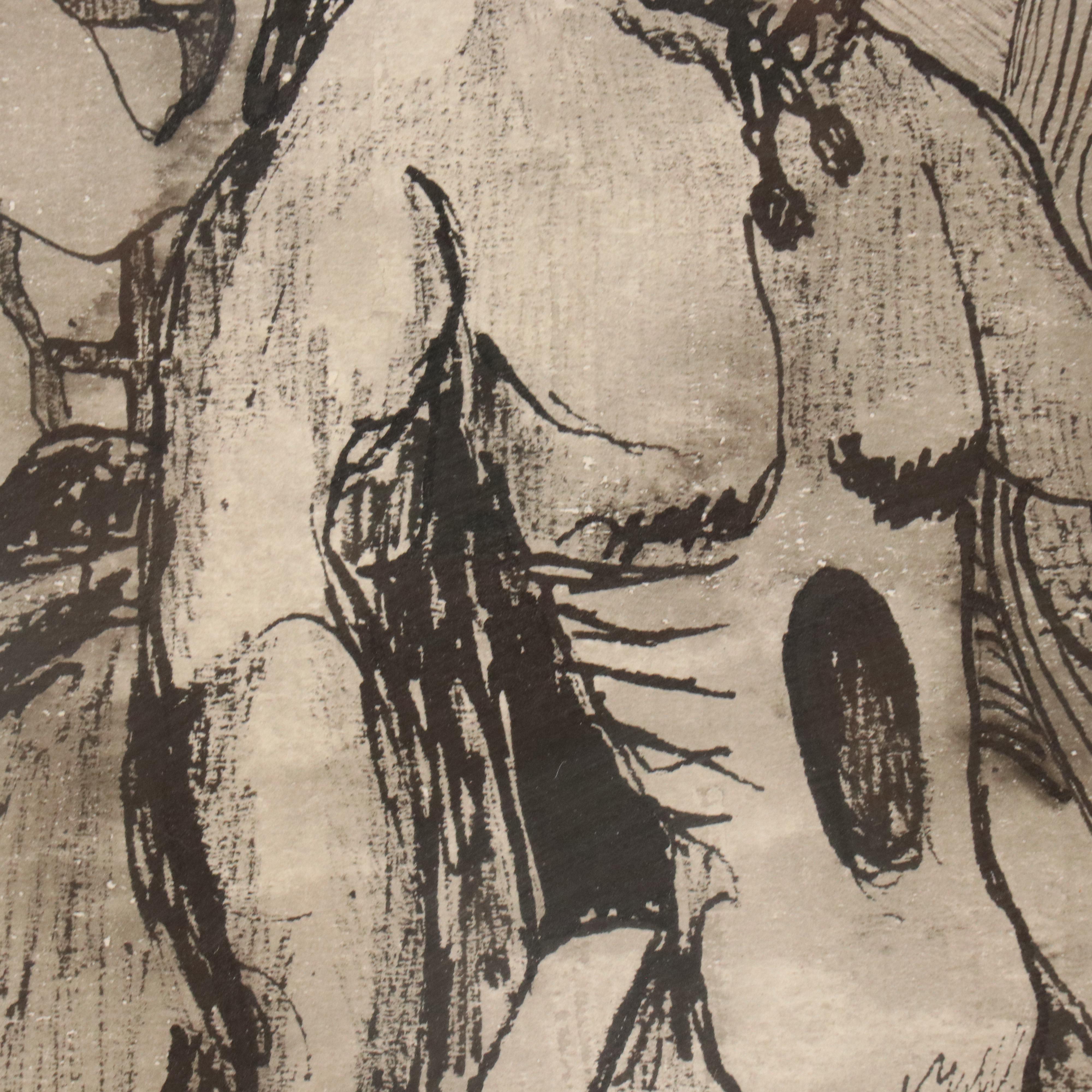 Thomas L. Willis Jr. Surrealist Ink Drawing, 1987