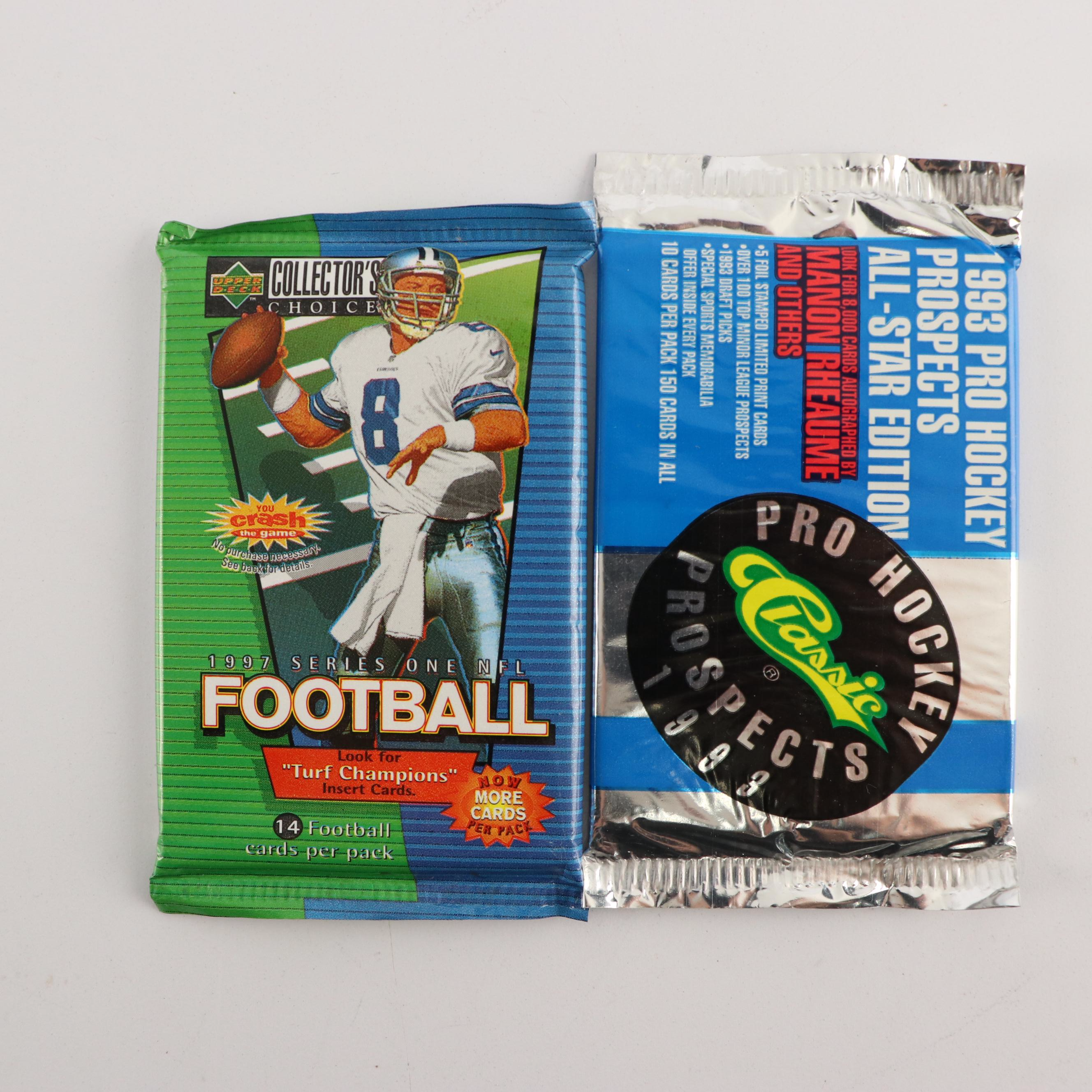 Score, Upper Deck, and Other Sealed Sports Trading Card Packs with More