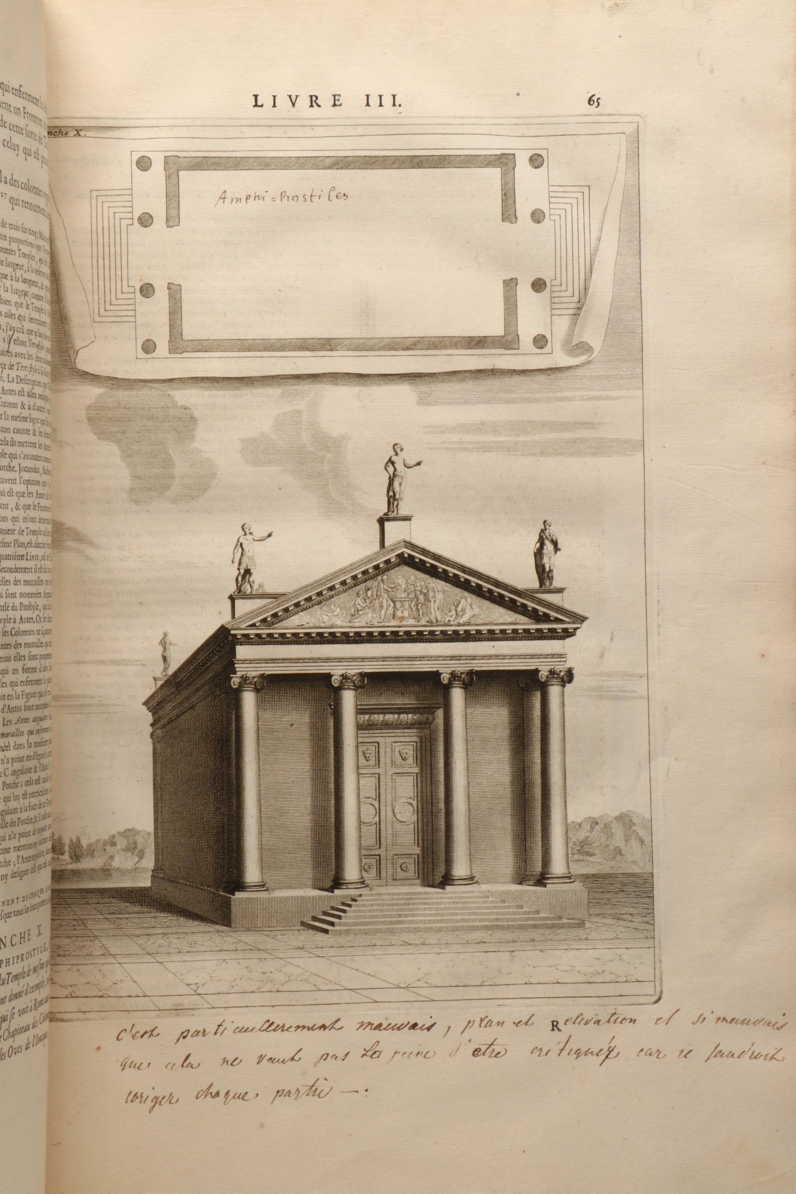 "Les dix livres d'architecture de Virtruve" Revised by Claude Perrault, 1684