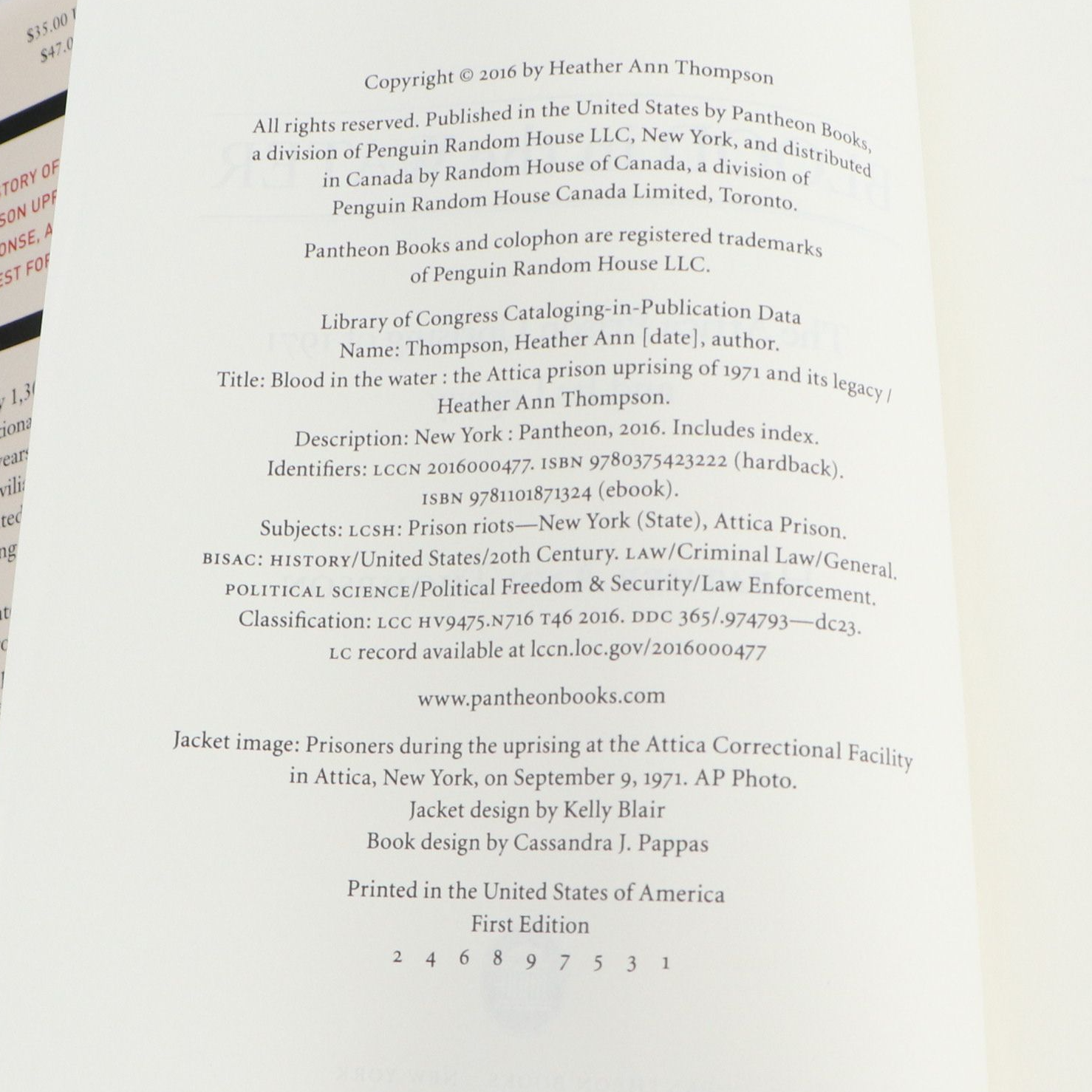 First Edition "Blood in the Water" by Heather Ann Thompson and More Books