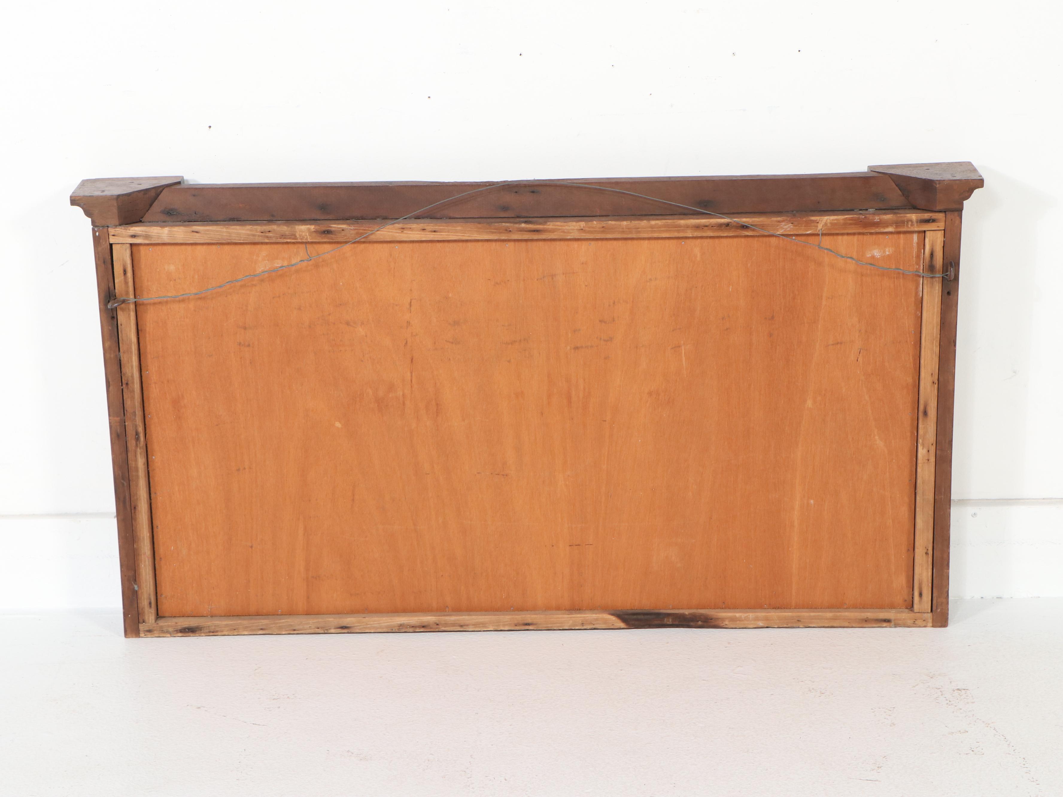 Victorian Eastlake Carved Walnut Framed Overmantel Mirror, Late 19th Century