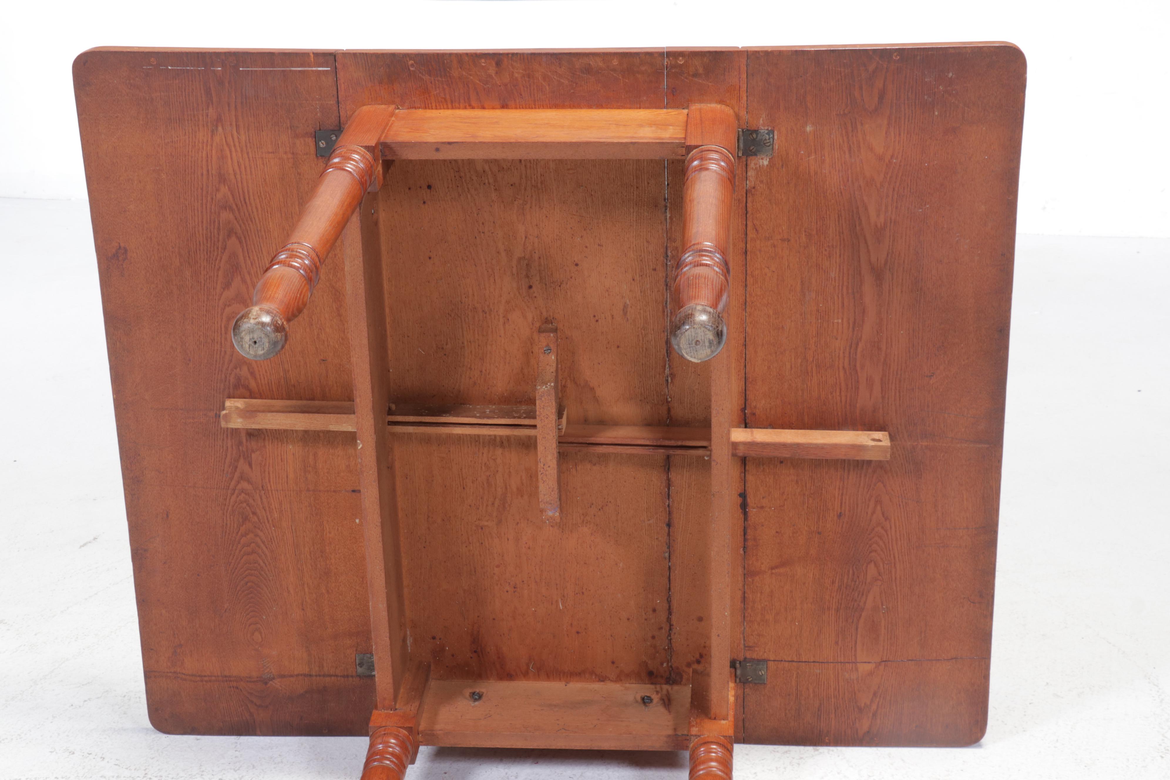 Country Sheraton Oak Drop-Leaf Table, Late 19th/Early 20th Century