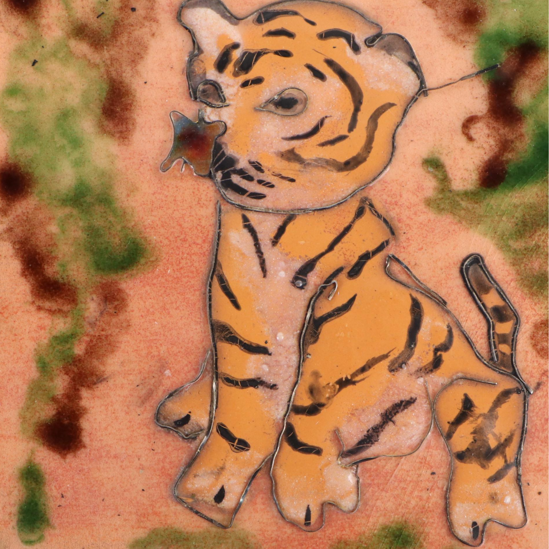 Enamel Paintings on Copper, Late 20th Century