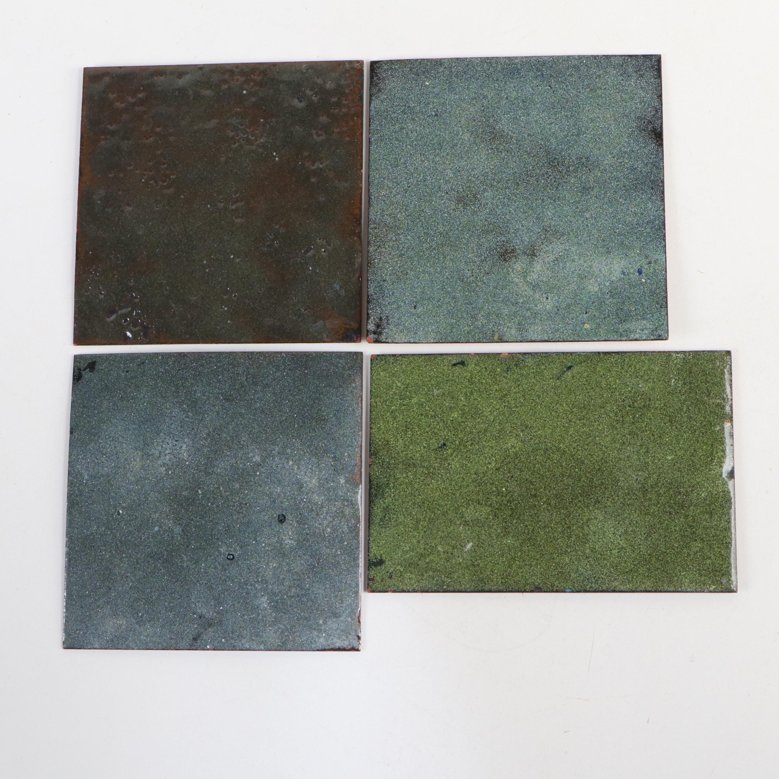 Enamel Paintings on Copper, Late 20th Century