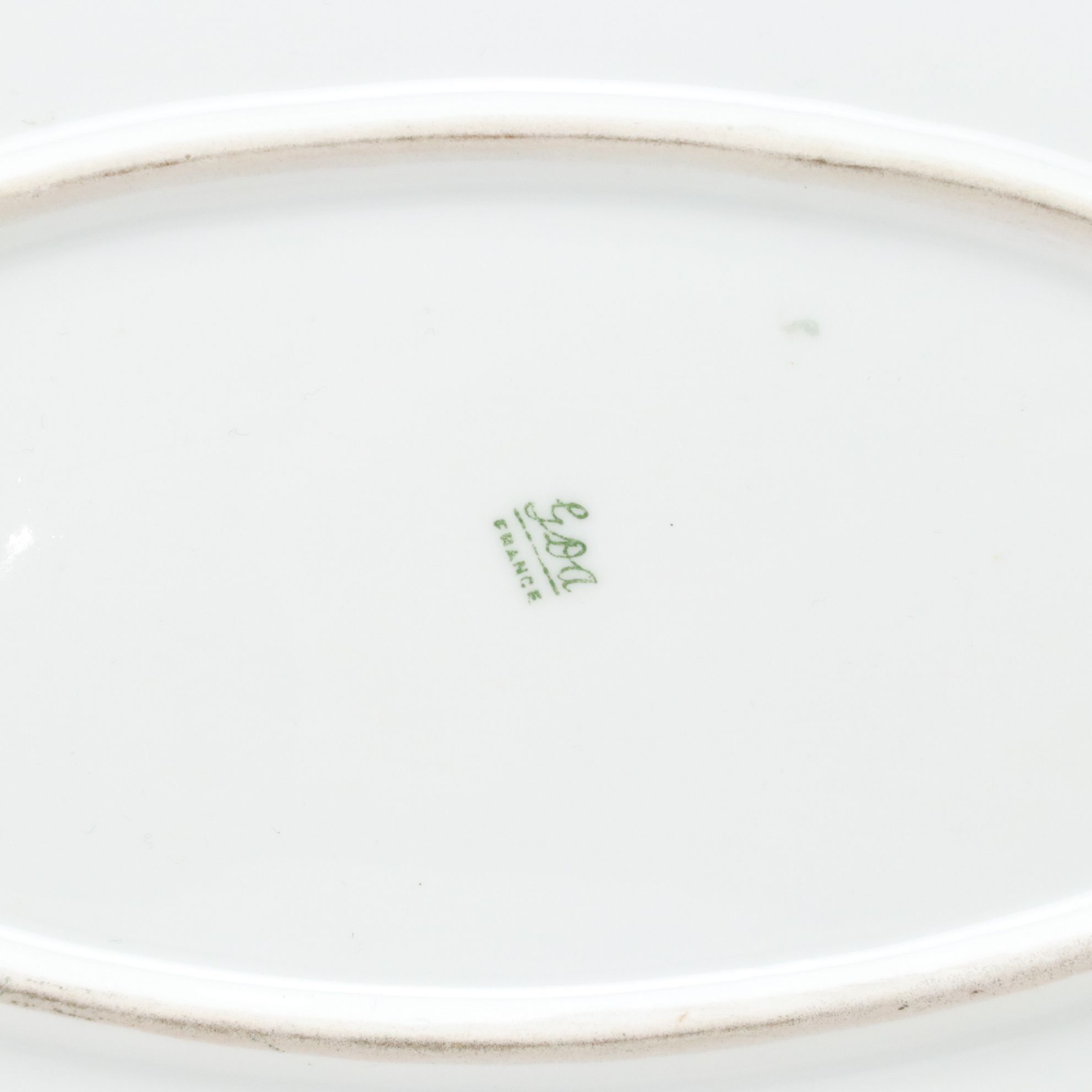 Gilt-Rimmed Limoges Porcelain Serving Tray, Plates & More