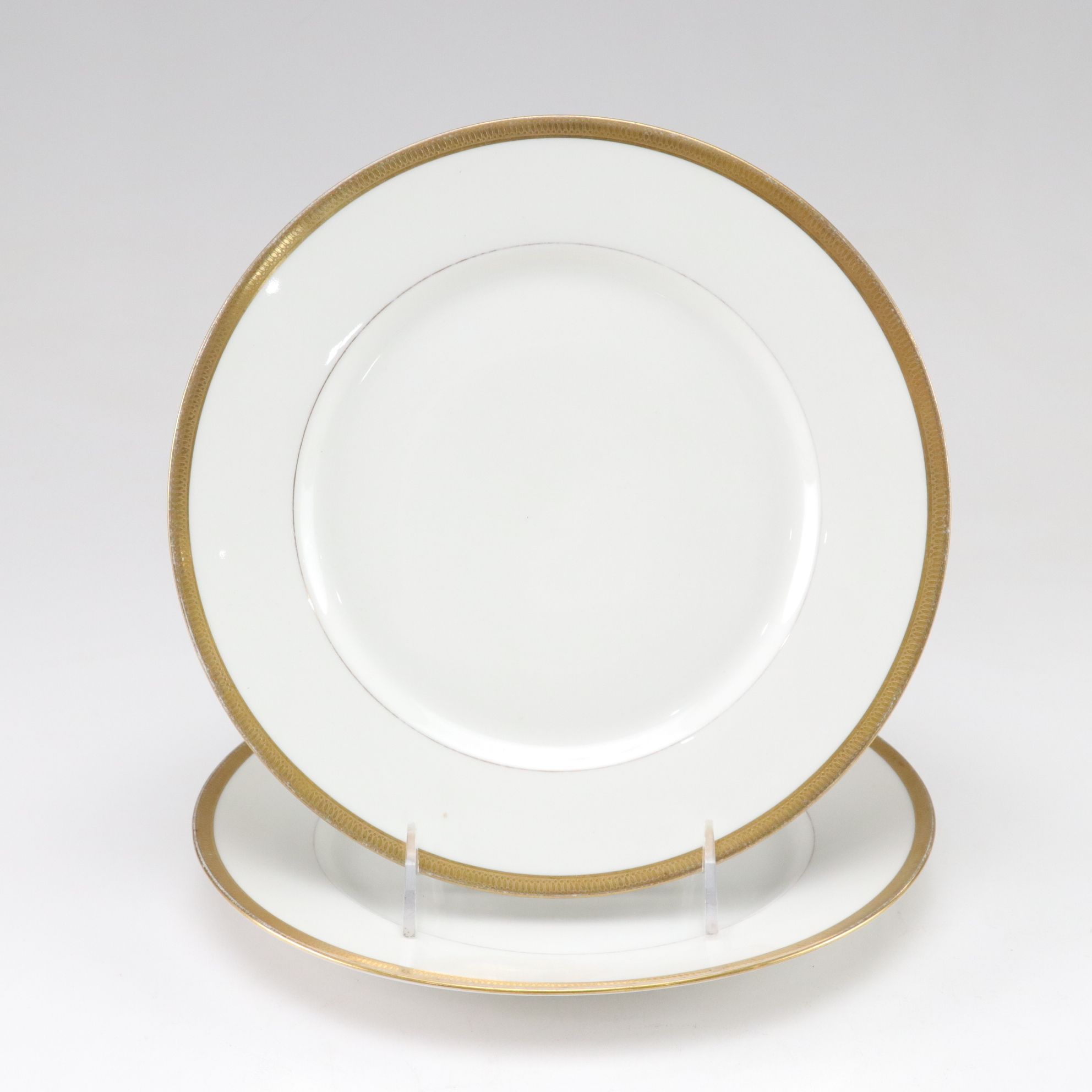 Gilt-Rimmed Limoges Porcelain Serving Tray, Plates & More
