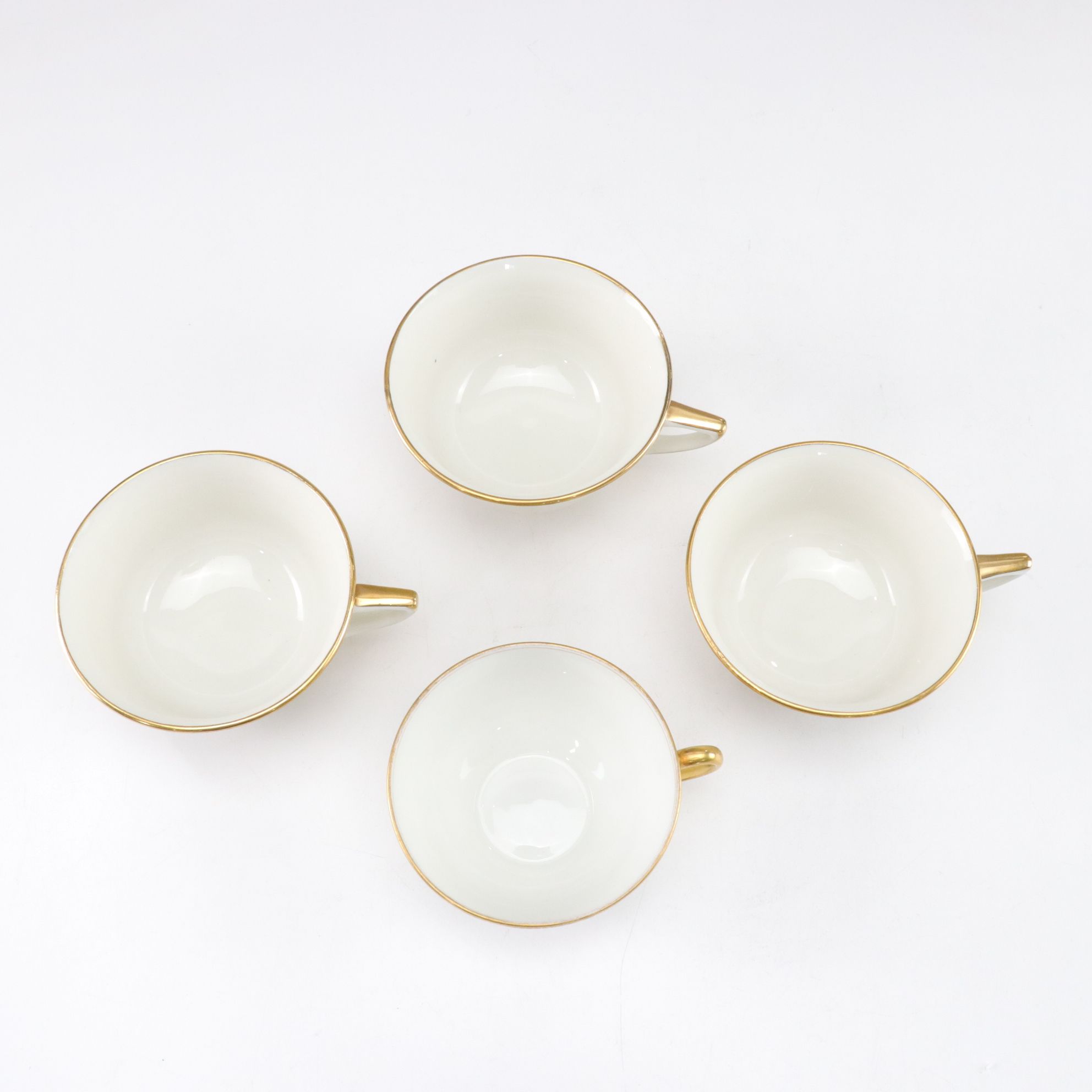 Gilt-Rimmed Limoges Porcelain Serving Tray, Plates & More
