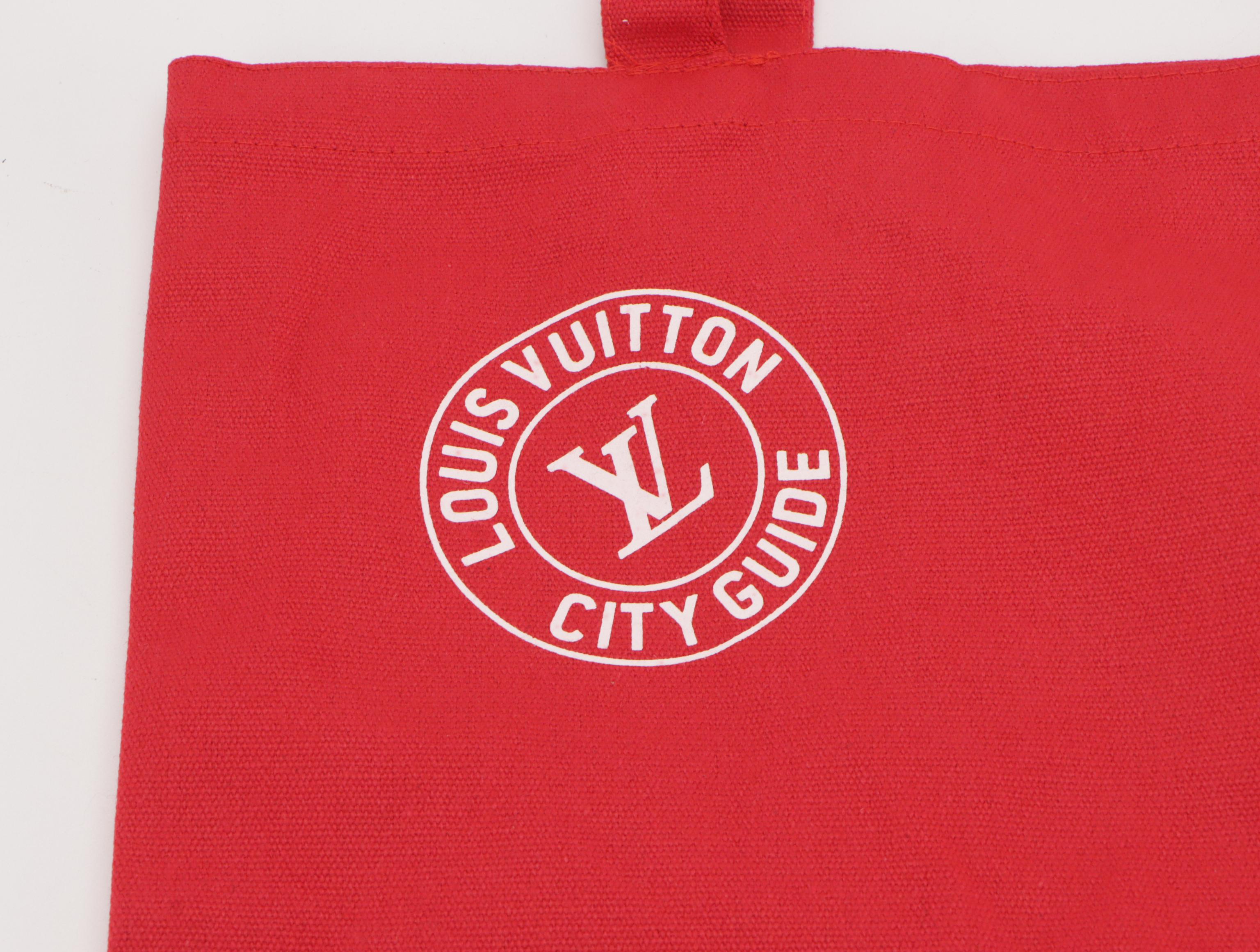Louis Vuitton City Guide Tote Bag in Red Canvas