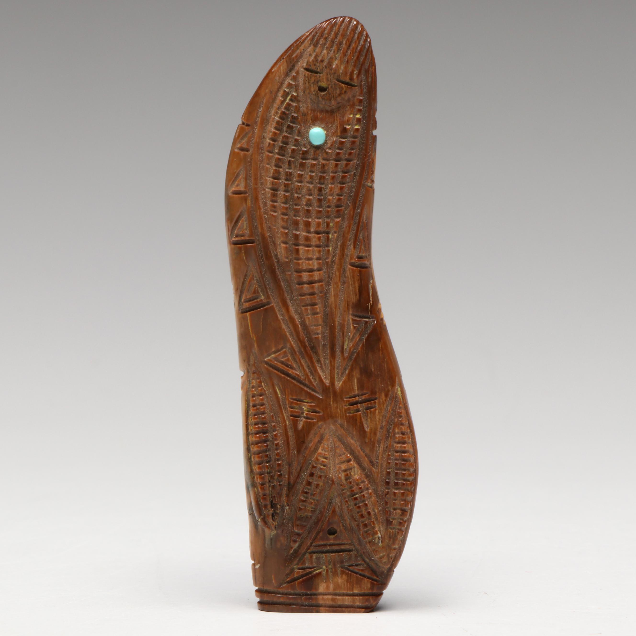 Vintage Carved Fossilized Mammoth Ivory Fetish