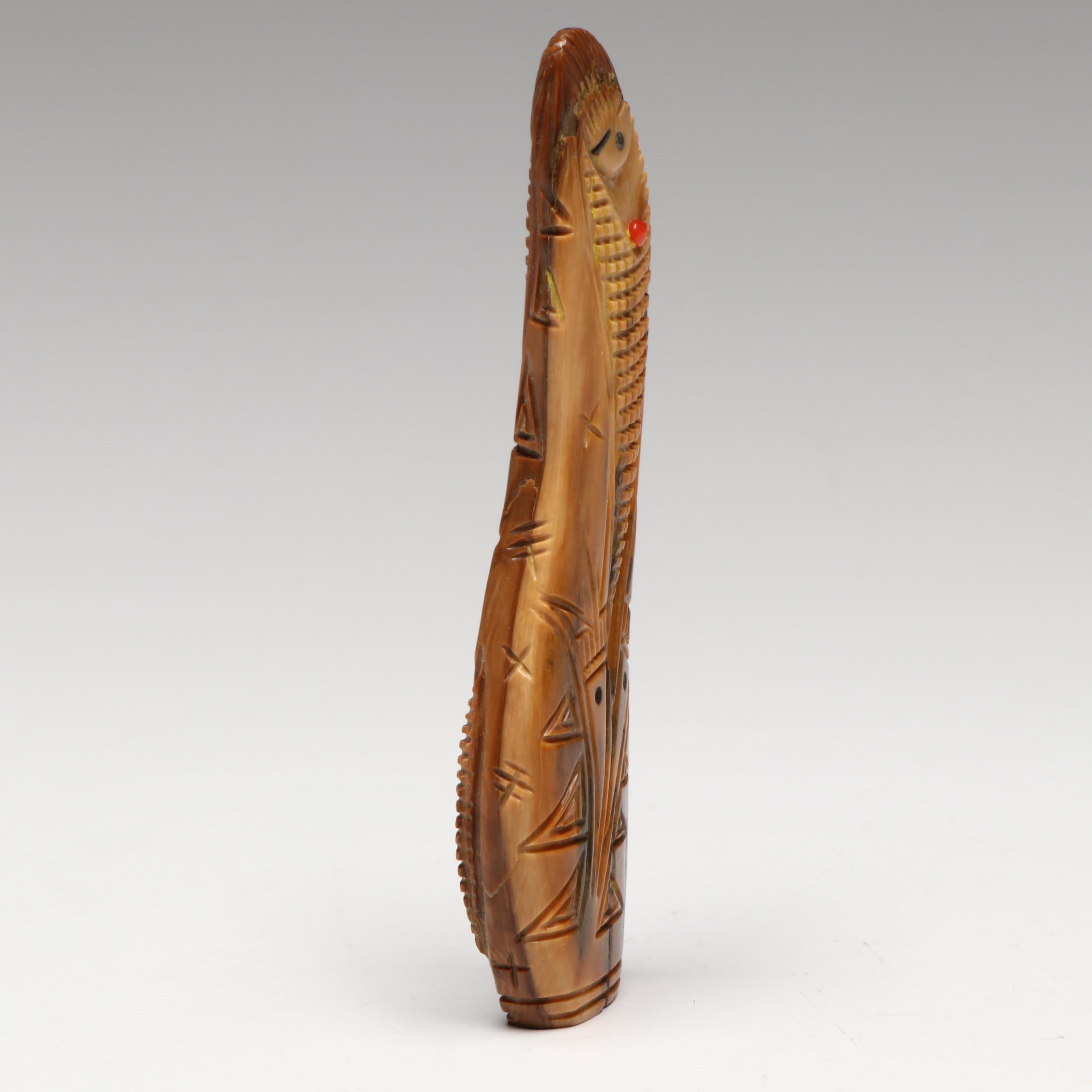 Vintage Carved Fossilized Mammoth Ivory Fetish